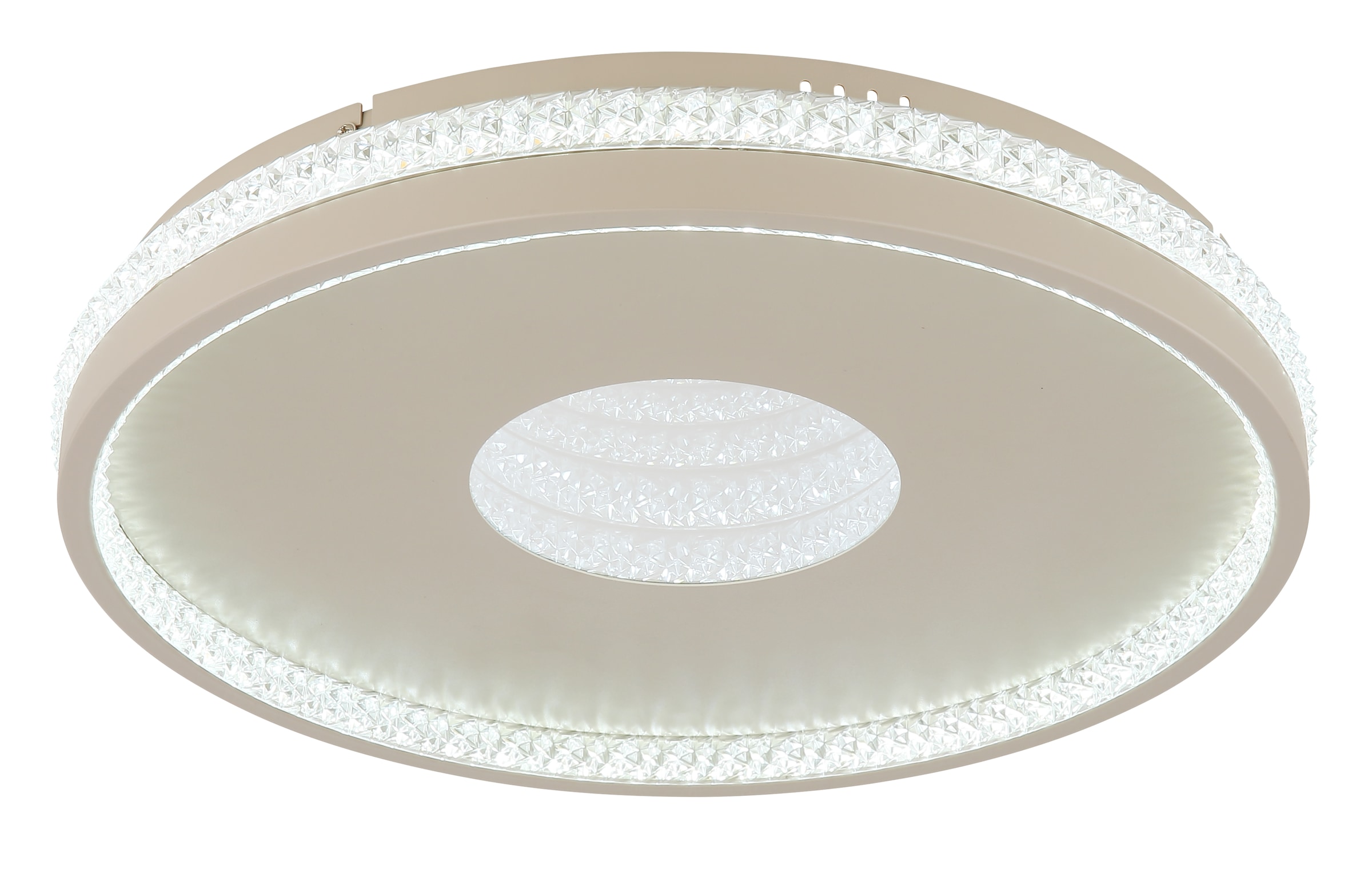 GLOBO LIGHTING Deckenleuchte »SHIRLEY« LED-Modul 1 Stk. Deckenleuchte Sand, LED dimmbar, 3D-Kristalle, Fernbedienung