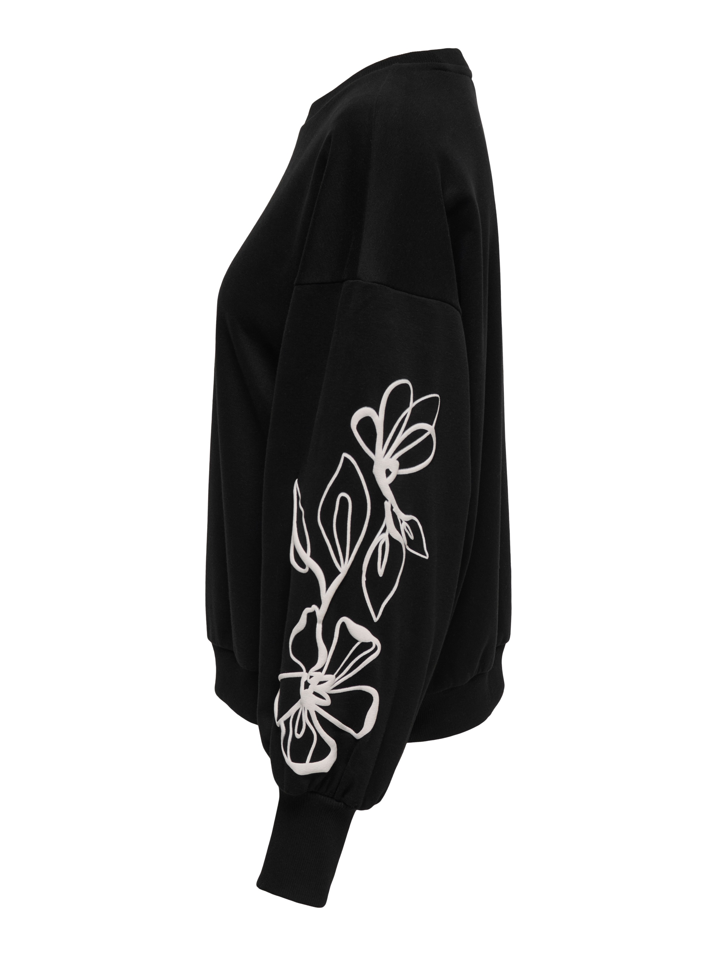 ONLY Sweatshirt »ONLBROOKE L/S O-NECK FLOWER SWT«, Baumwollmischung, regular fit
