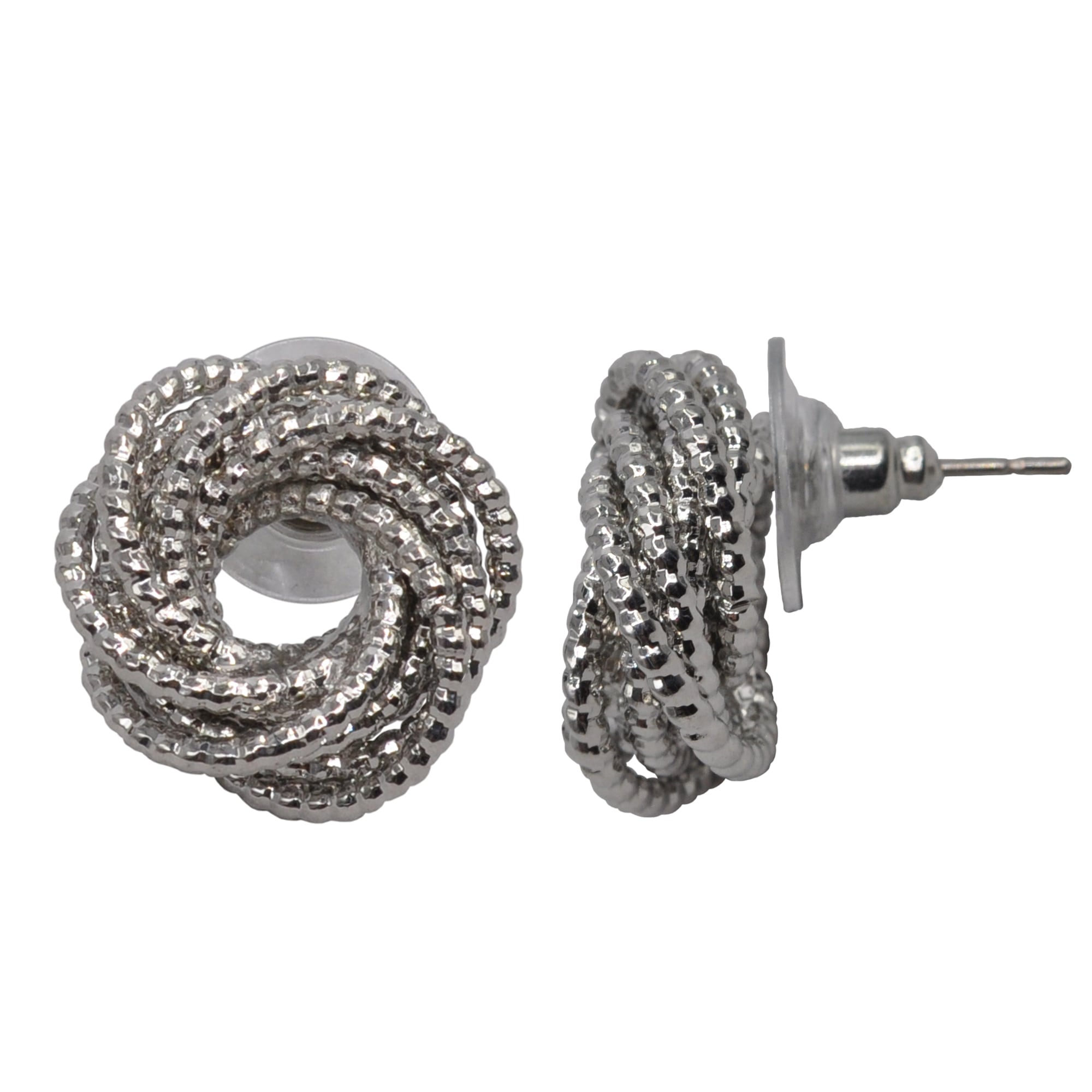 Steuer Paar Ohrstecker "Metall glanz Ringe" günstig online kaufen