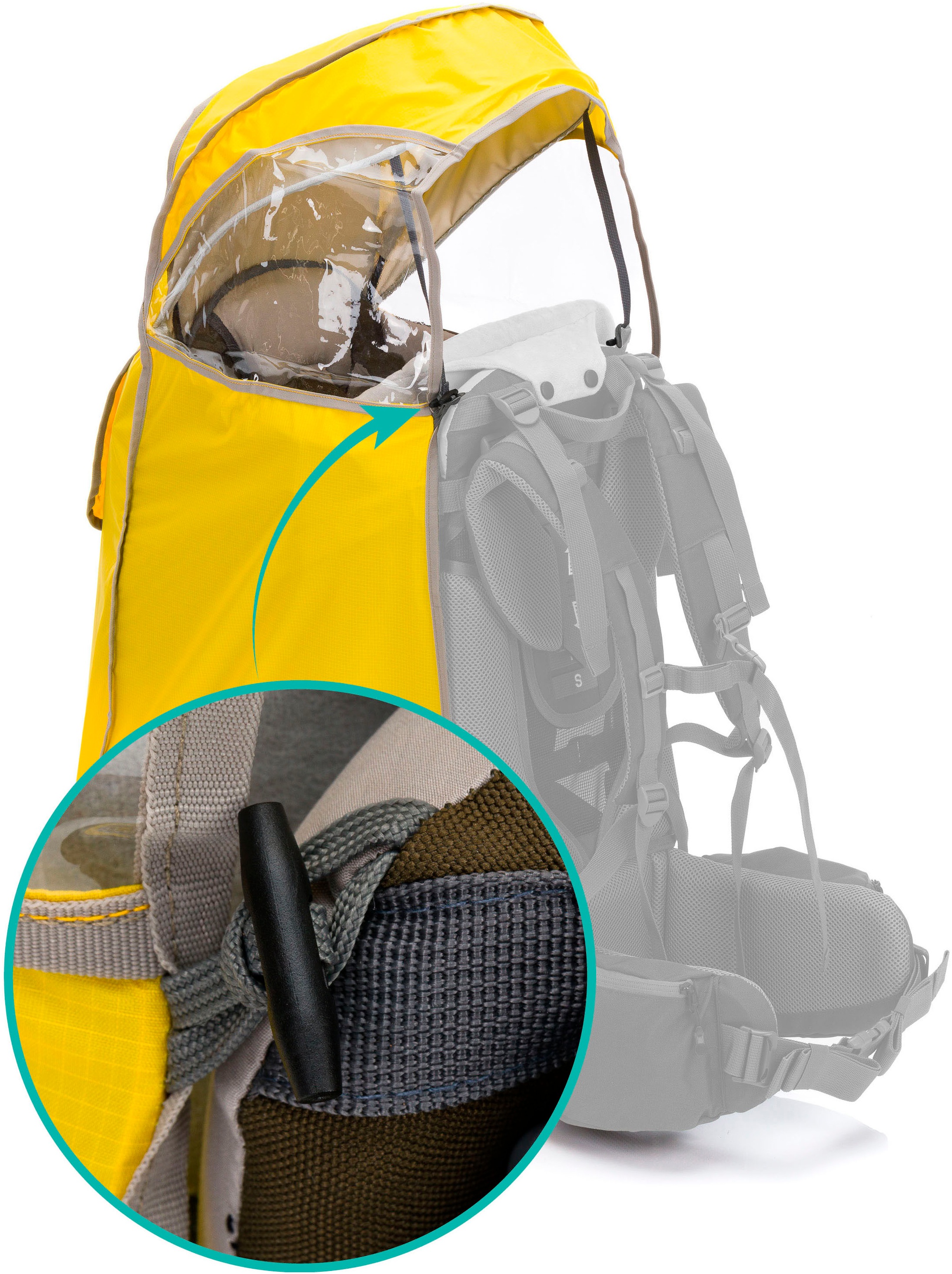 Fillikid Kinderwagen-Regenschutzhülle »Regenschutz für Rückentrage HB110«