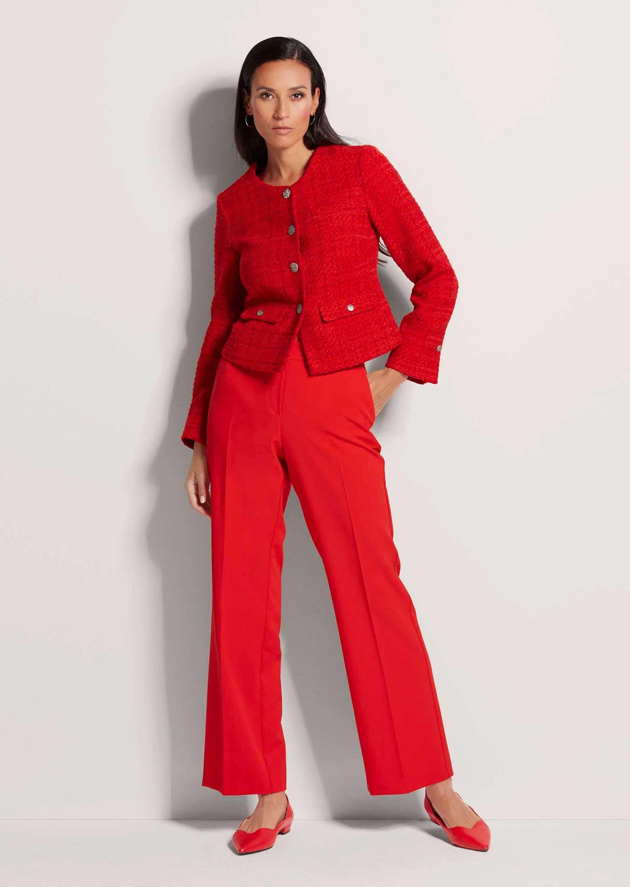 MADELEINE Jerseyblazer »Blazer Eleganter Tweed-Kurzblazer mit Metallknöpfen« Edle Metallknöpfe