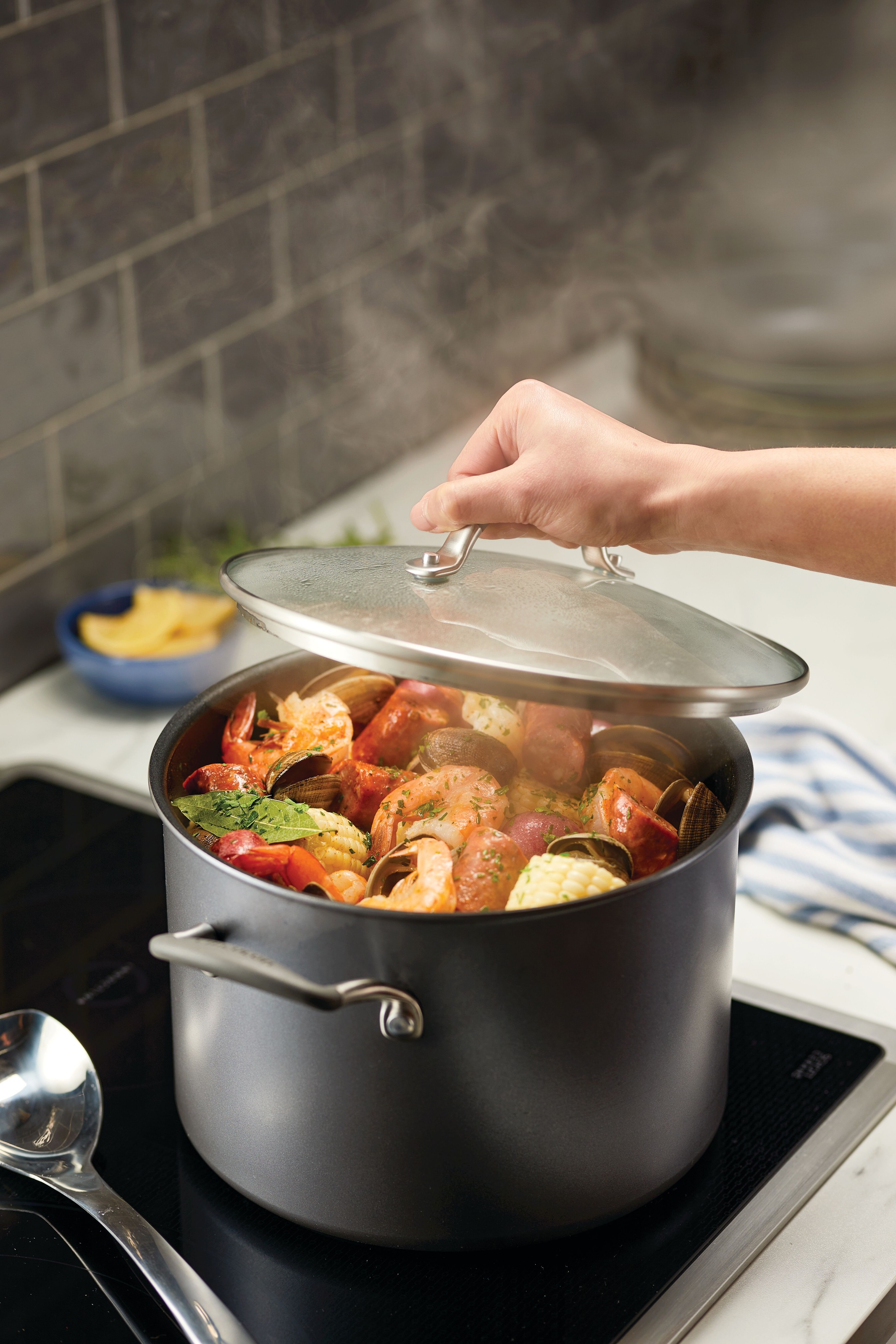ScratchDefense Extreme Non-Stick Stockpot & Lid - 7.6L