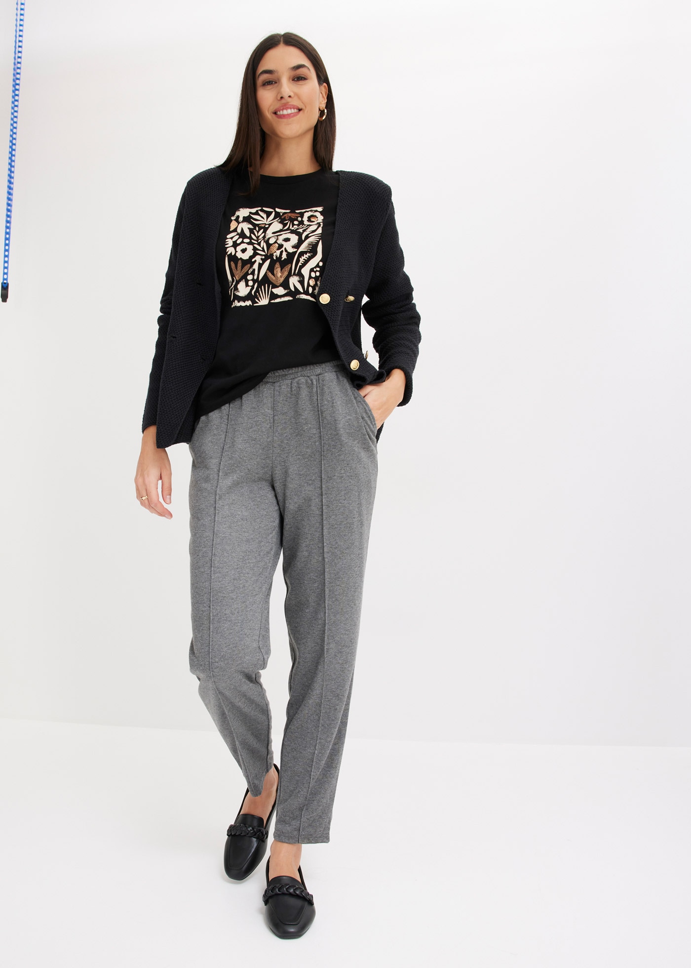 bonprix Langarmshirt 1 Slim fit Passform, Langarm, für Frühling und Sommer