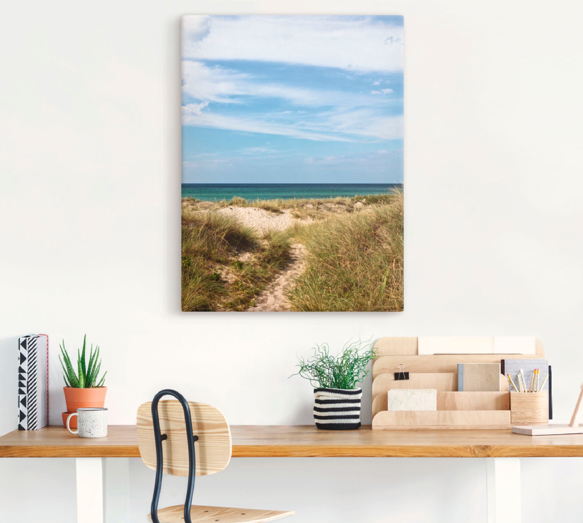 Artland Leinwandbild »In den Dünen Dänemarks I«, Strand, (1 St.), auf Keilrahmen gespannt