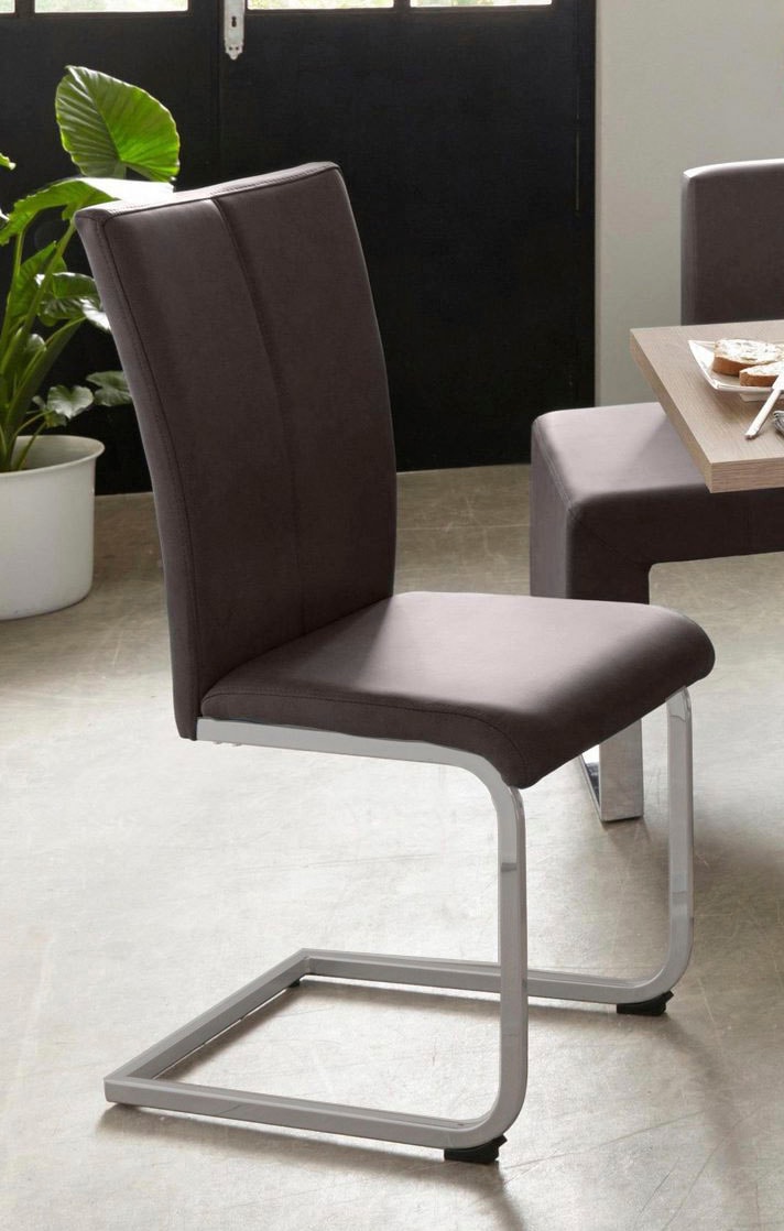 Home affaire Freischwinger »Alex«, (Set), 2 St., Kunstleder LOOK, Stuhl belastbar bis 120 Kg, Gestell im Chrom-Look