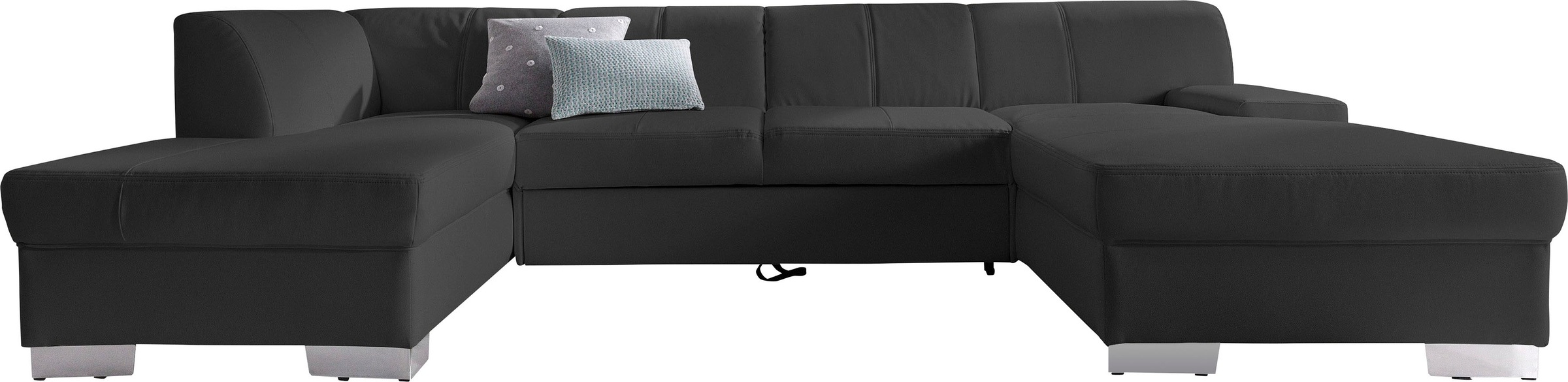DOMO collection Wohnlandschaft »Star, zeitlose Formensprache, elegante Optik, viel Platz, U-Form«, fester Sitzkomfort, wahlweise mit Bettfunktion