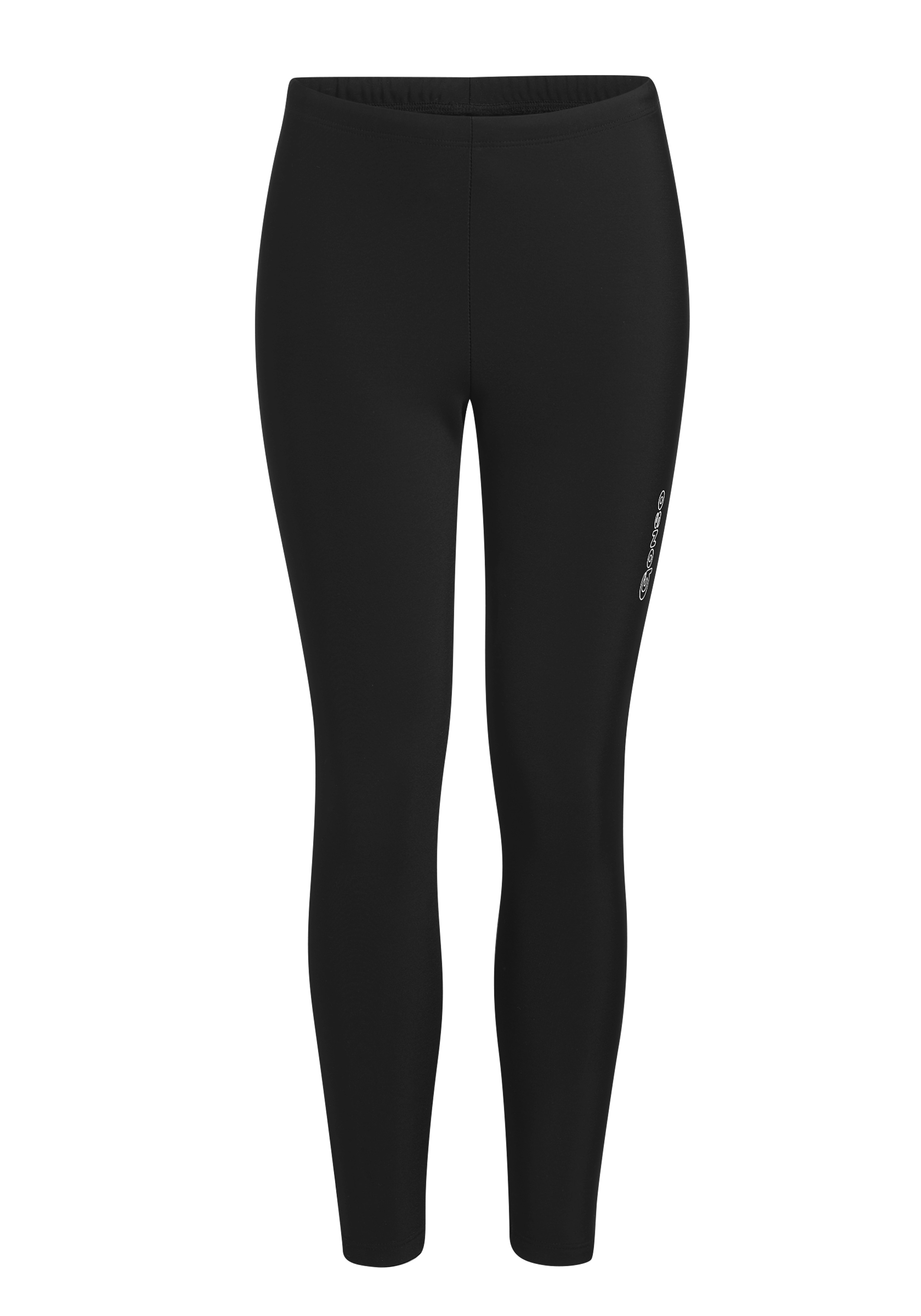 Fahrradhose GONSO "Kids Tight Therm No Pad", Mädchen, Gr. 128, Normalgrößen, schwarz, 80% Polyamid, 20% Elasthan, Hosen Fahrradhose, Hohe Bewegungselastizität