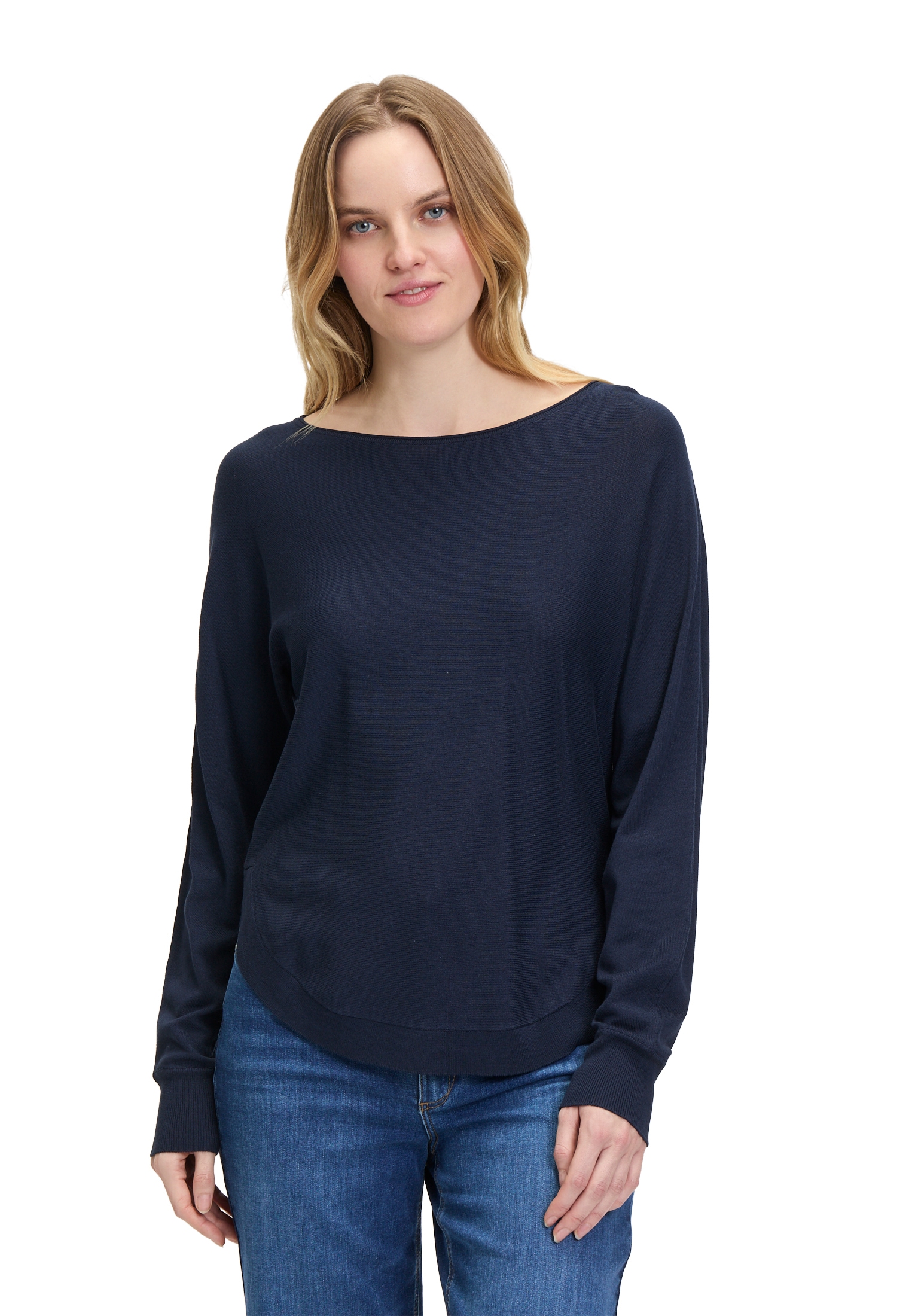 Betty&Co Strickpullover "Betty & Co Damen Feinstrickpullover mit U-Boot-Aus günstig online kaufen