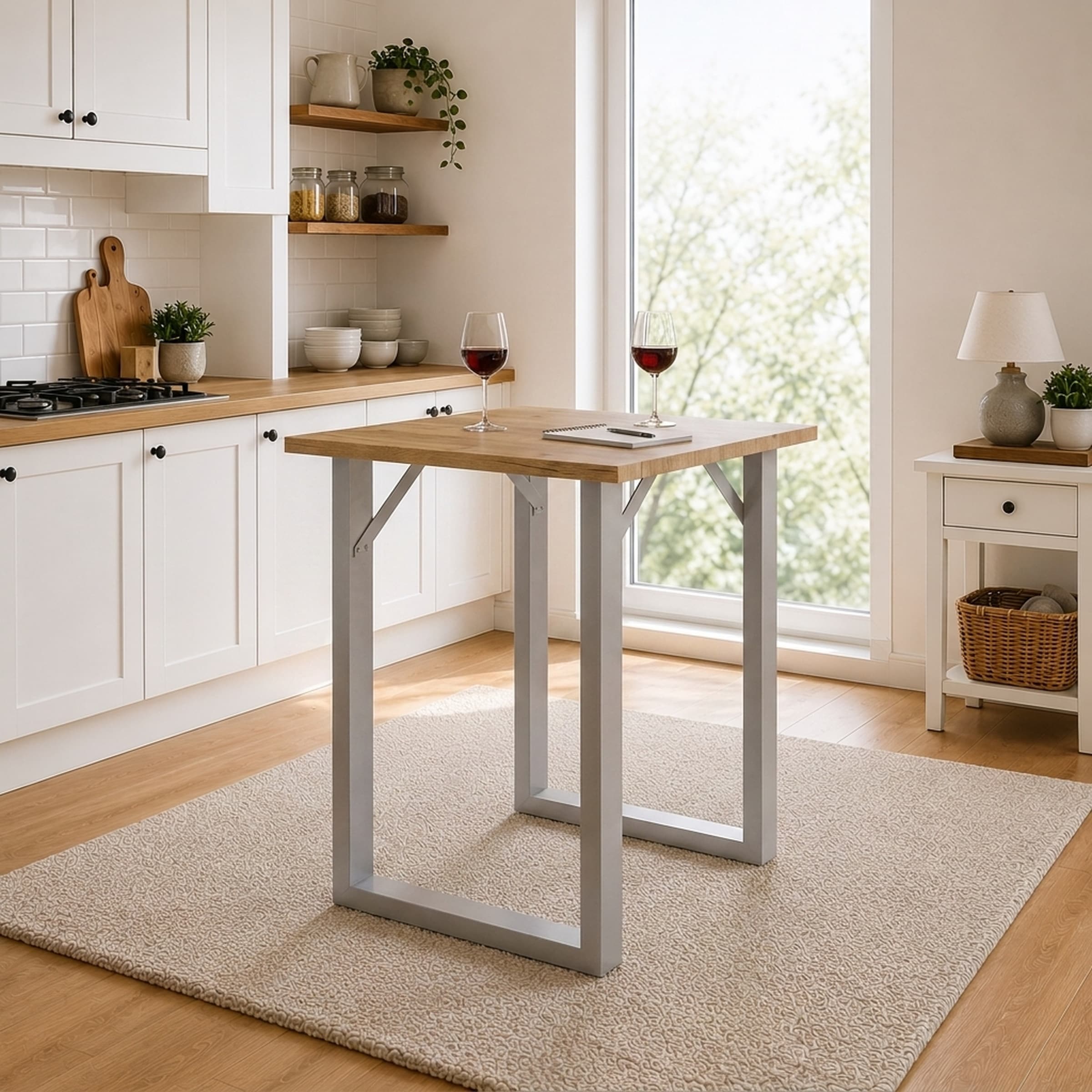 VCM Bartisch »Holz Bartisch Stehtisch Tisch Tresen Xona 80x80 cm« 1 Stk. tlg.