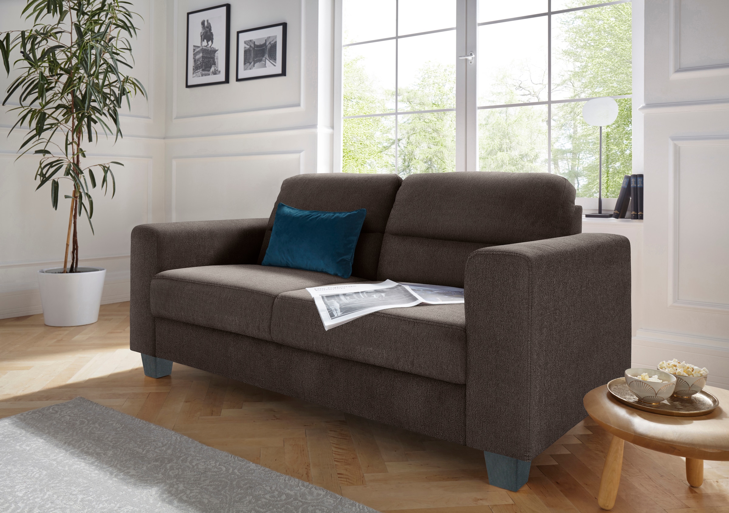 TRENDMANUFAKTUR 2,5-Sitzer »Chamber mit hohem Sitzkomfort«, in zeitloser Optik, Kopfstützen optional bestellbar