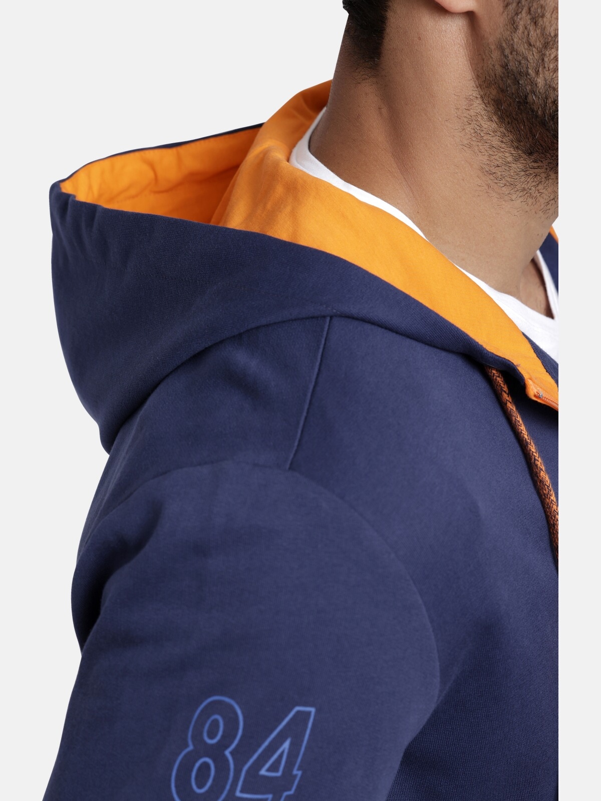 Jan Vanderstorm Kapuzensweatjacke »Sweatjacke RODERICH«, aus atmungsaktiver Baumwolle