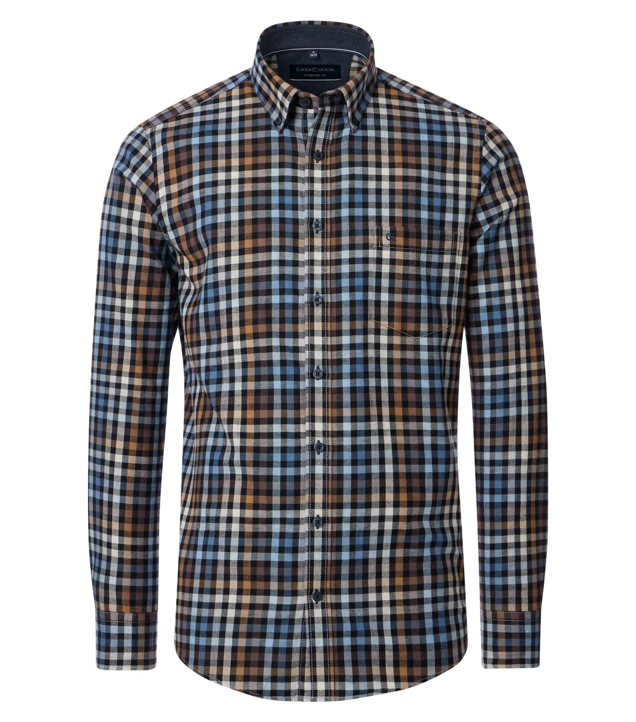 CASAMODA Flanellhemd "CASAMODA Flanellhemd Langarm kariert"