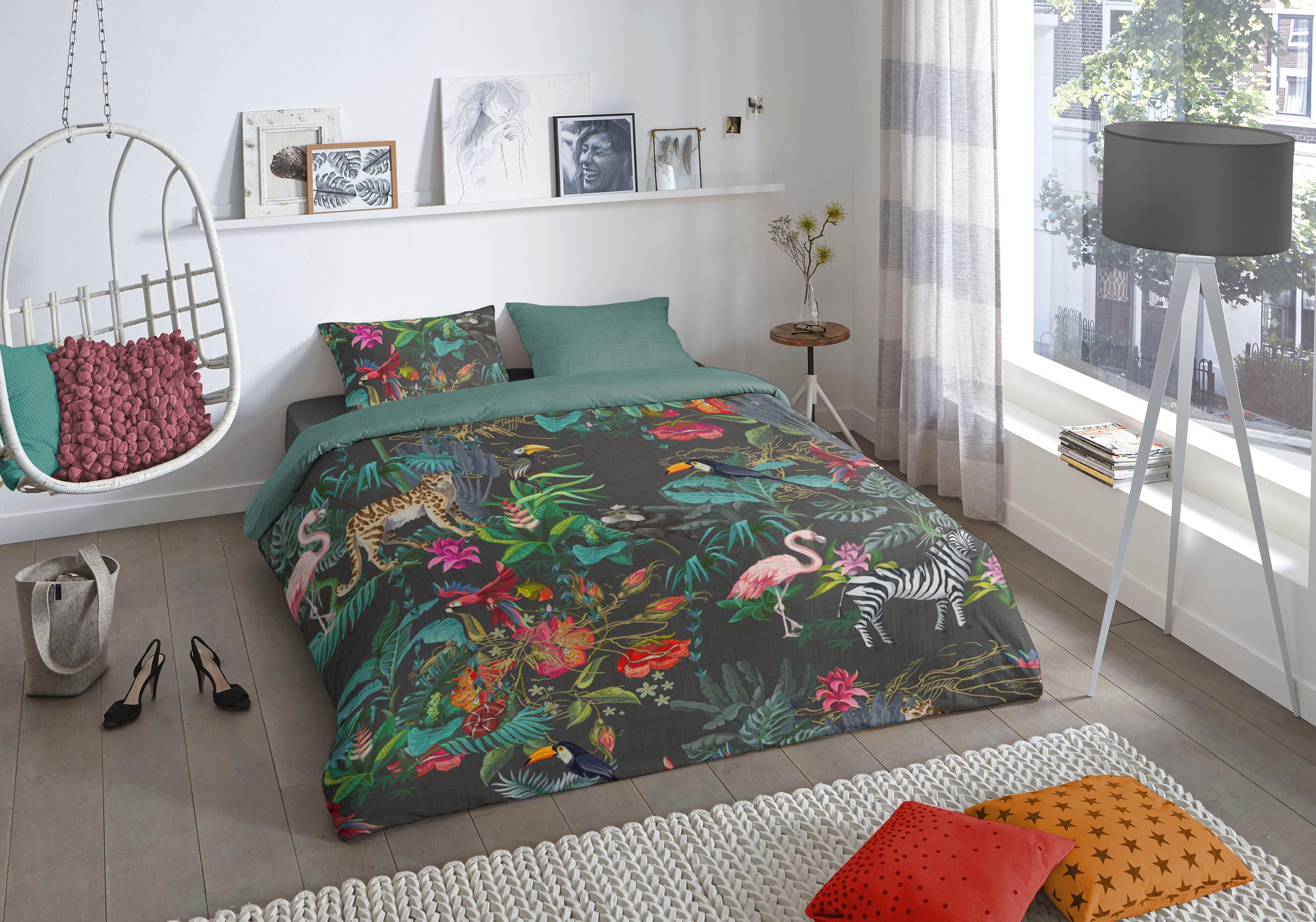 good morning Wendebettwäsche "Funky" 2 Stk. tlg. Mako-Satin, 135x200, Reißv günstig online kaufen