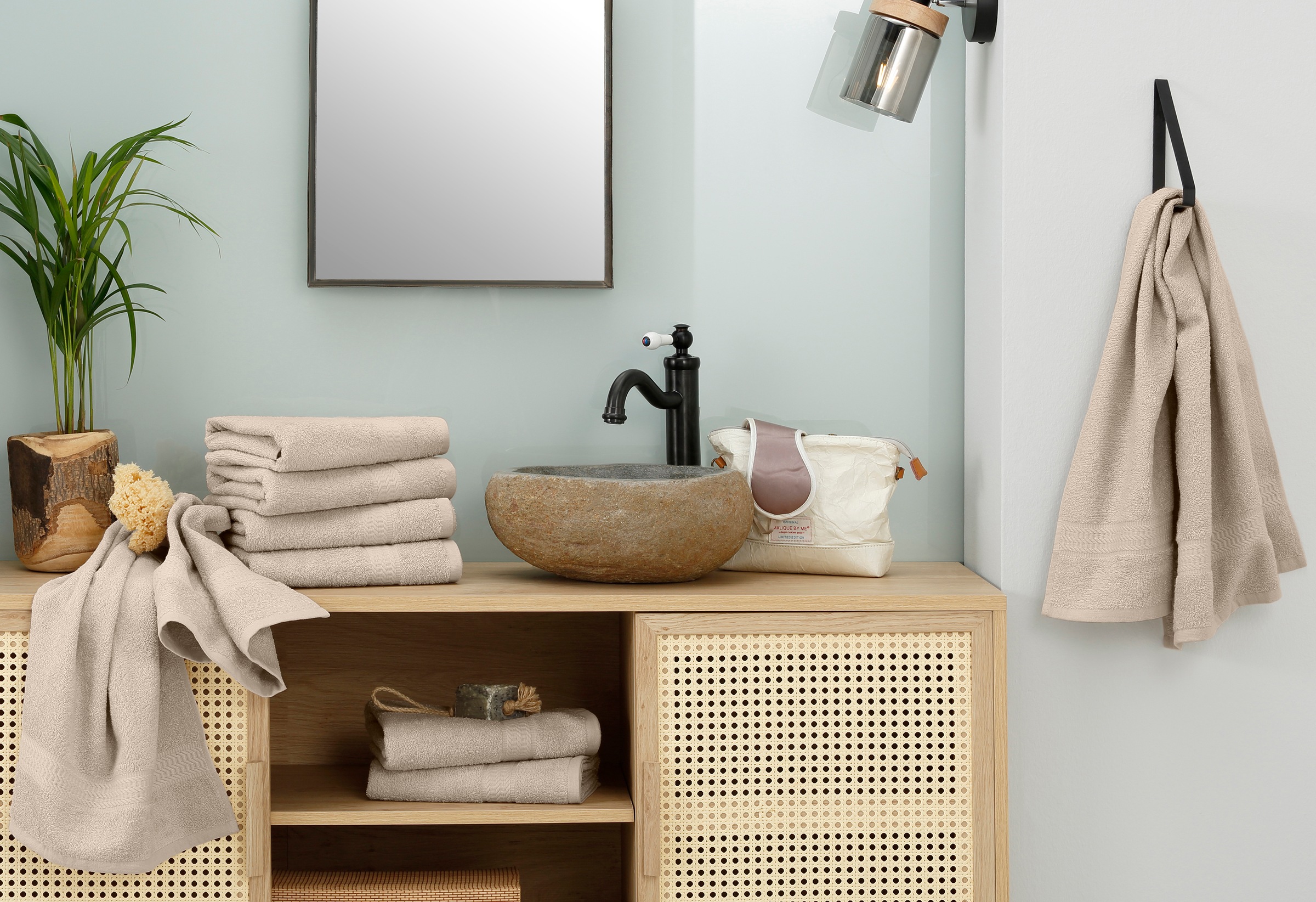 my home Handtuch Set "Juna, als Set und Serie, 2 Duschtücher (70x140) 4 Han günstig online kaufen