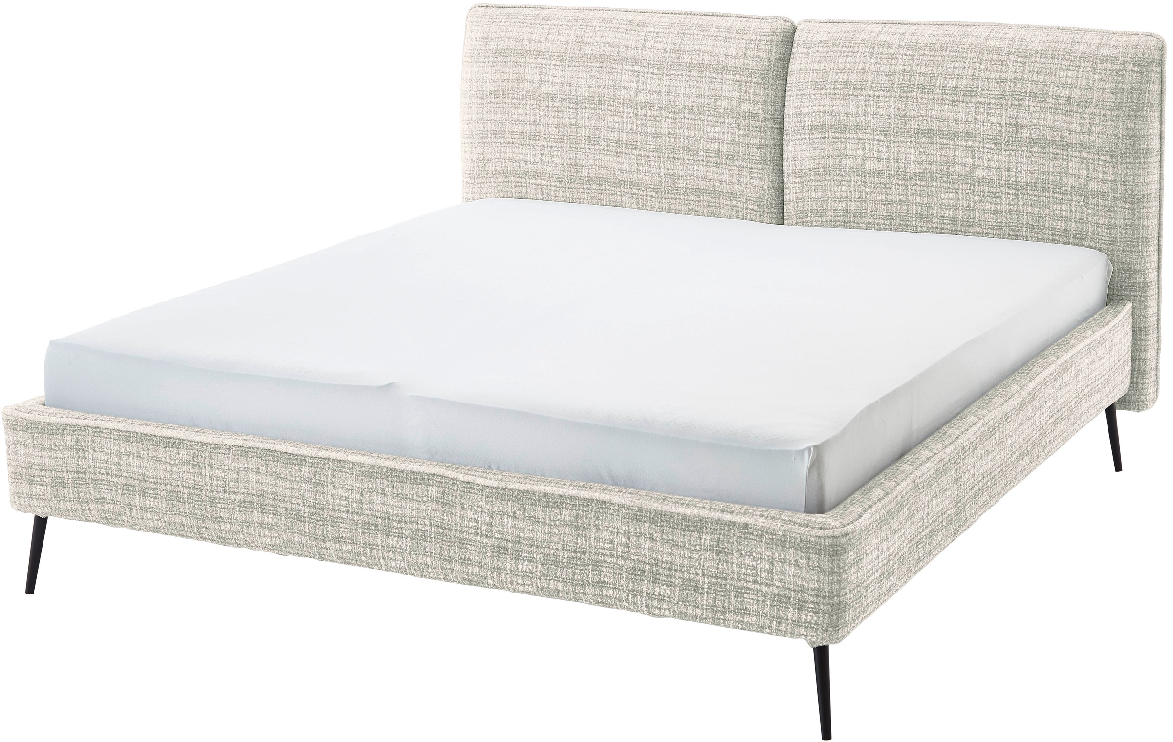 Thumbnail - meise.möbel Polsterbett "Infinity erhältlich in verschiedenen Farben und Breiten" mit schwarzen Metallfüßen