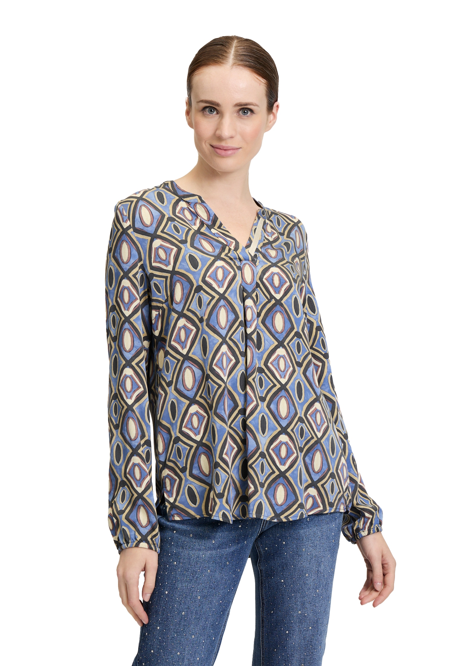 Cartoon Shirtbluse "Cartoon Damen Blusenshirt mit Muster" günstig online kaufen
