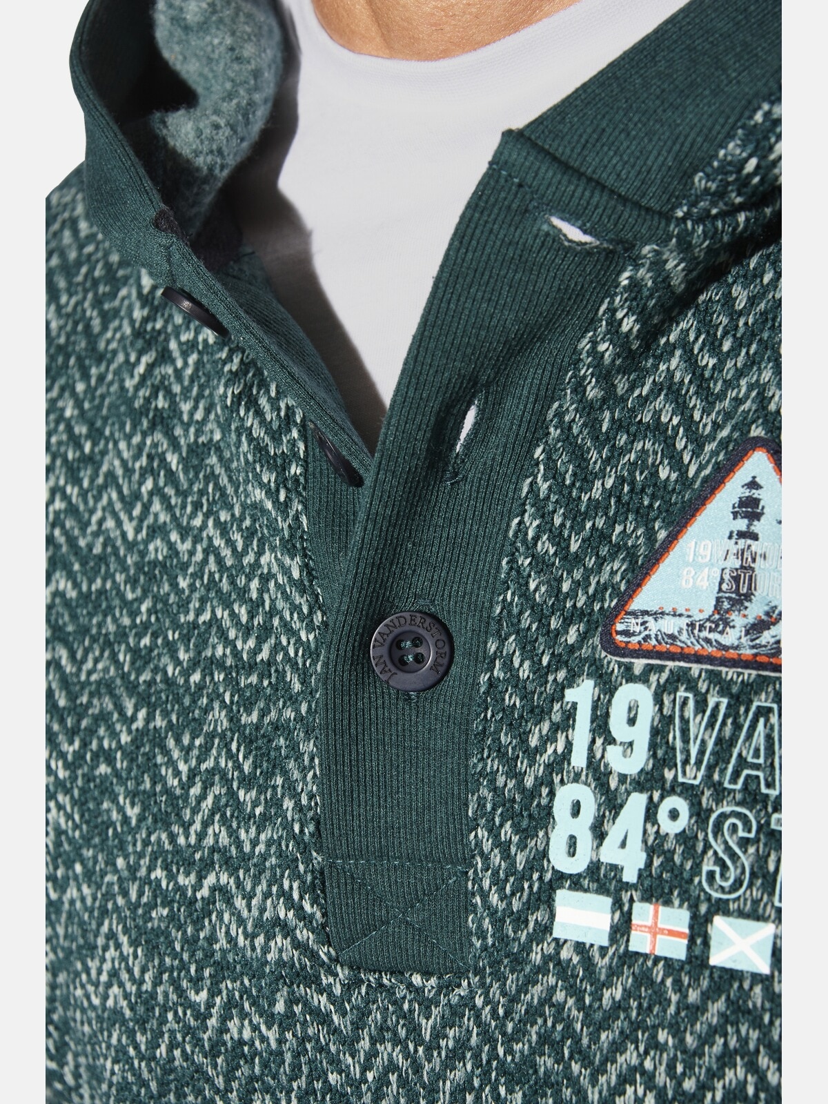 Jan Vanderstorm Fleecepullover »Strickfleeceshirt HARGARD«