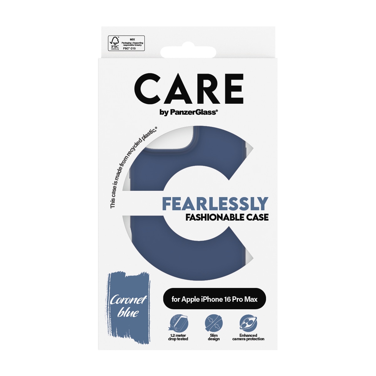 CARE by PanzerGlass Handyhülle »Fearlessly Fashionable Case für Apple iPhone 16 Pro Max«, Backcover, Schutzhülle, Handyschutzhülle, Case, Schutzcase, stoßfest
