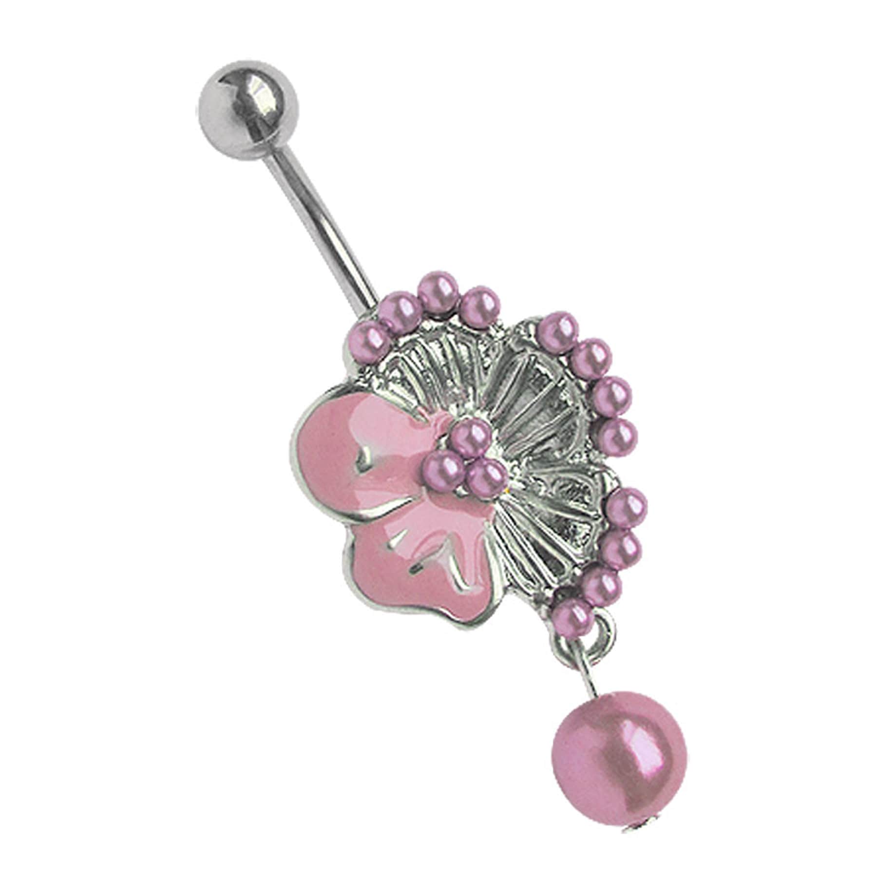 Adelia´s Bauchnabelpiercing »Piercing  Bauchnabelpiercing«, Blume mit vielen kleinen Perlen