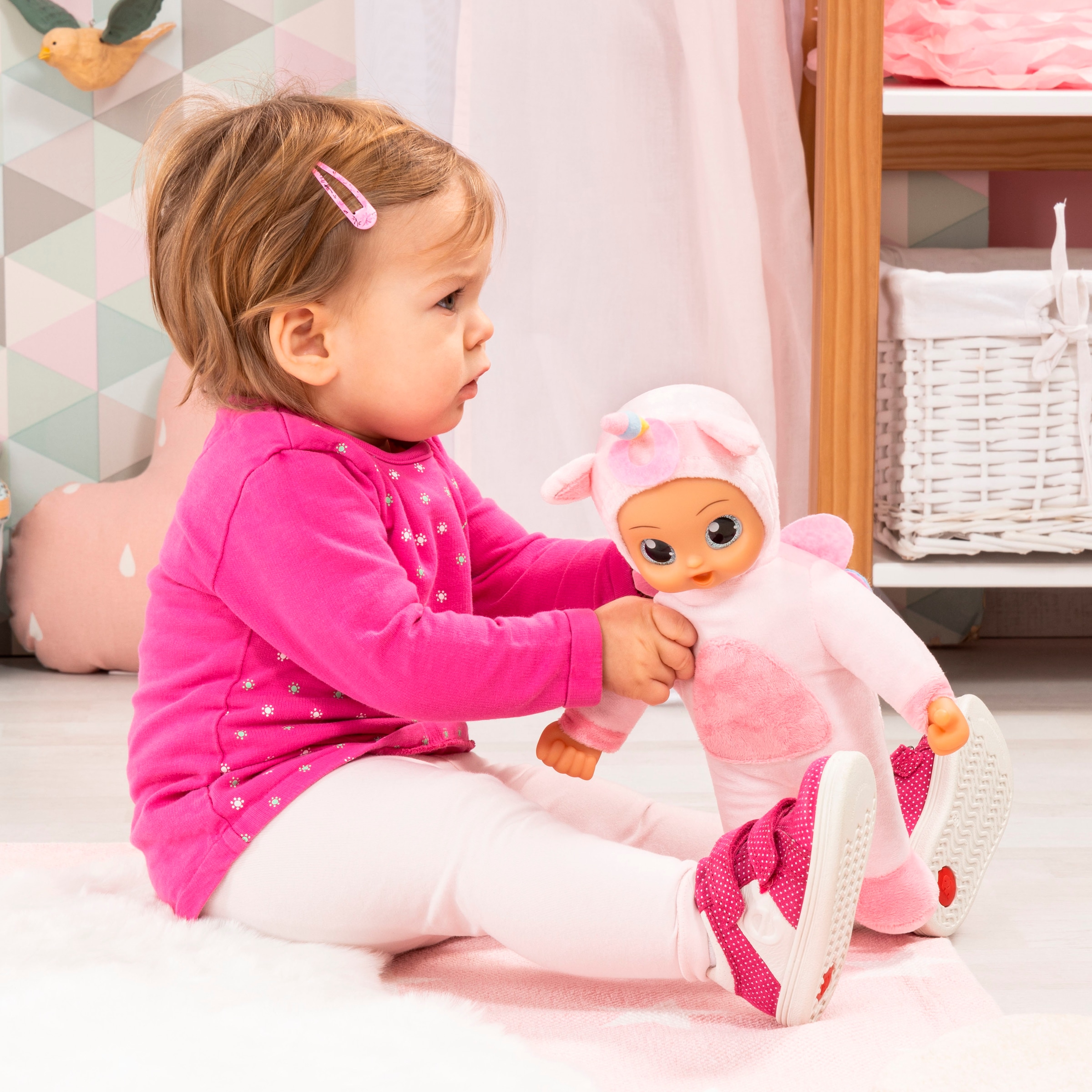 Bayer Babypuppe »I Baby Angels, 30 cm, rosa«, (3 tlg.)