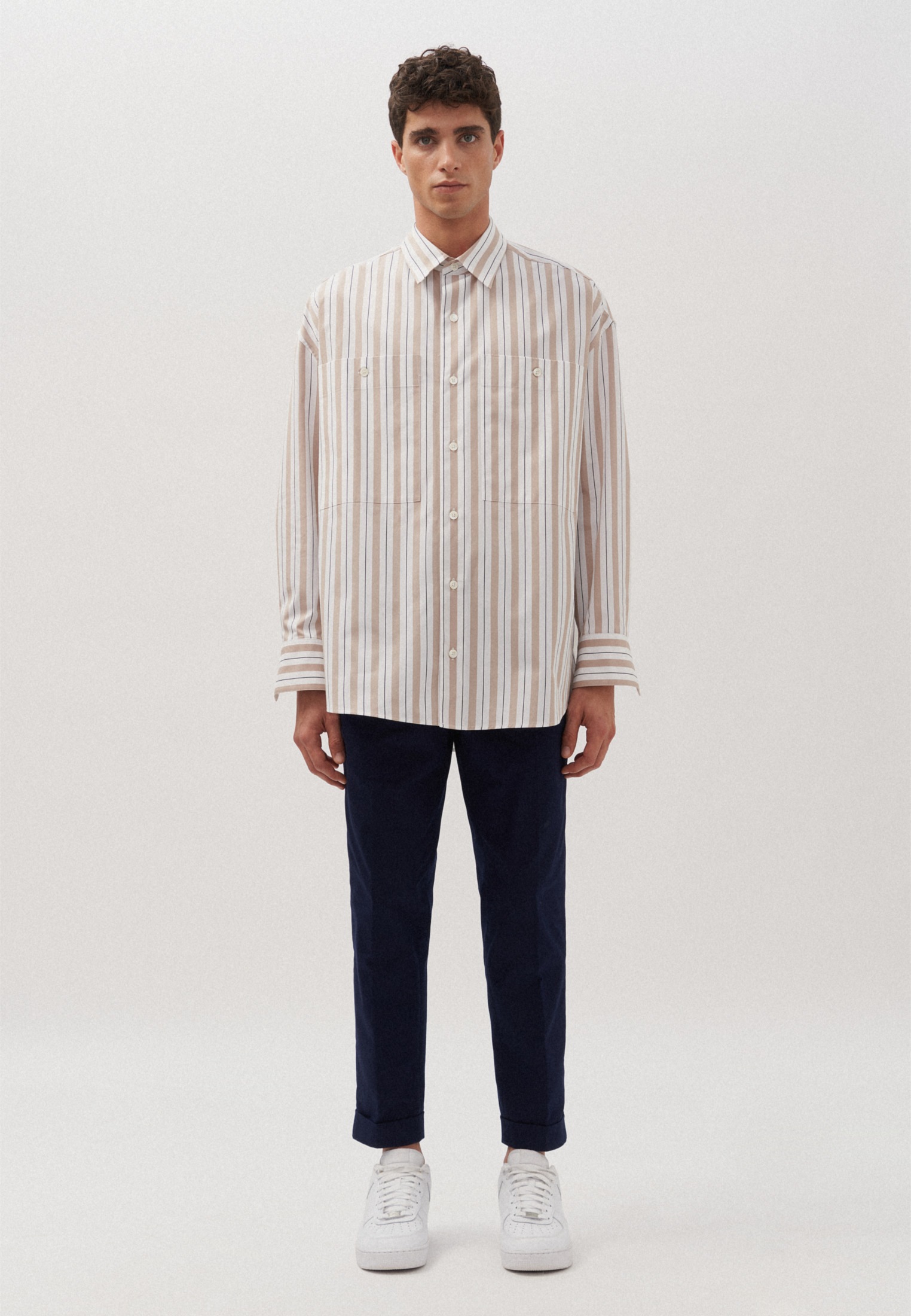 studio seidensticker "Studio" Oversized Langarm Kentkragen Streifen günstig online kaufen