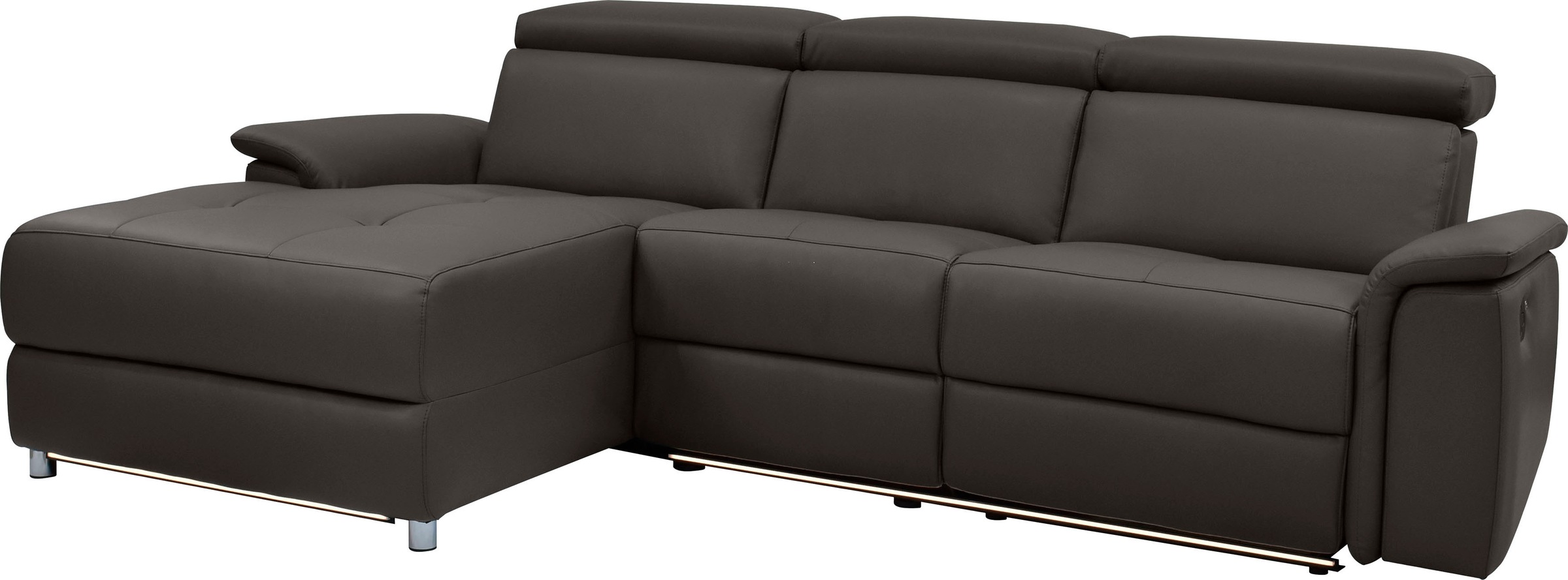 Thumbnail - Places of Style Ecksofa "Pareli, L-Form, 259cm,m. Recamiere, Echtleder, Kunstleder, Webstoff", man. o. elektr. Relaxfunk...