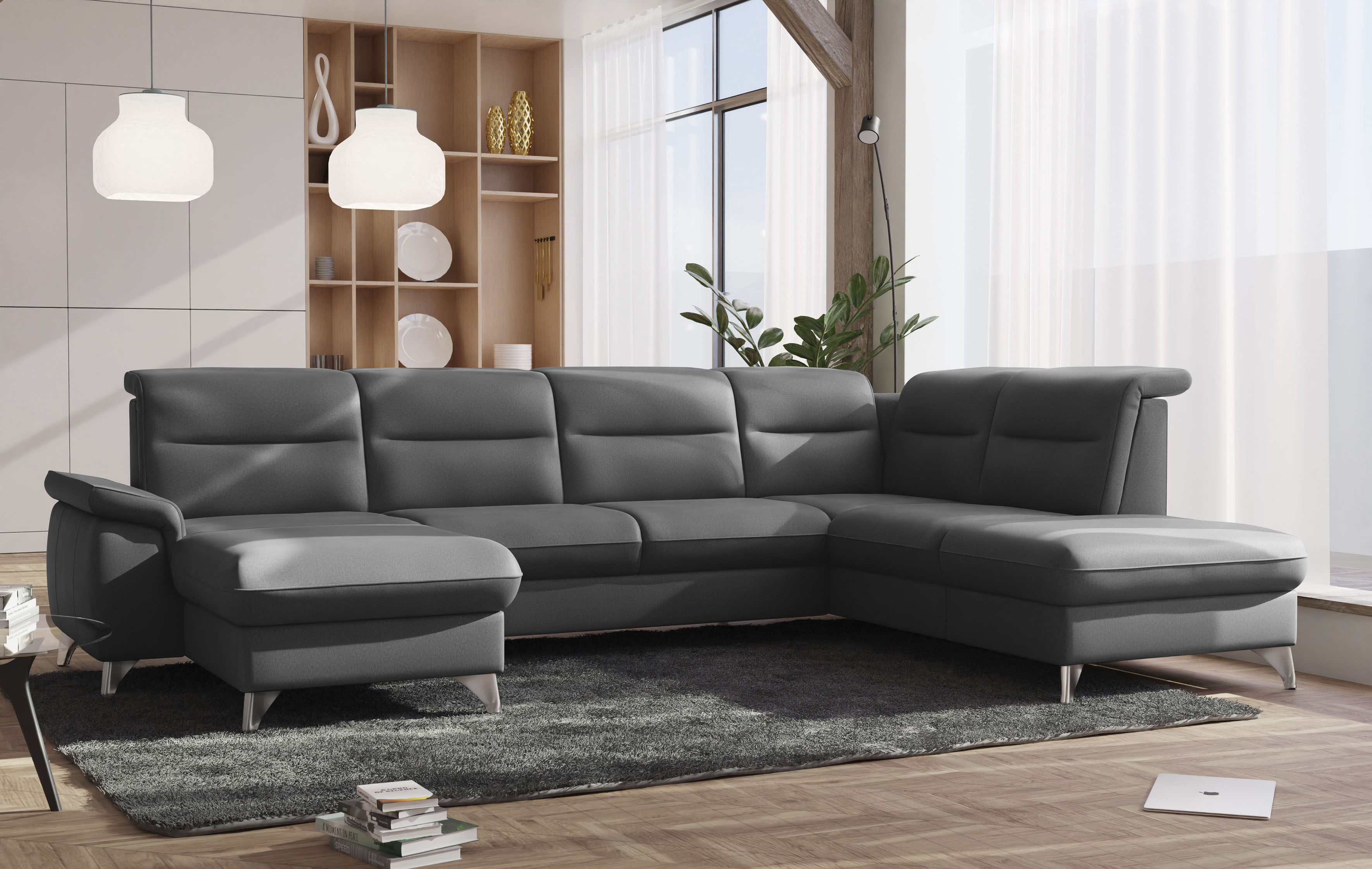sit&more Wohnlandschaft "Astoria U-Form" wahlweise mit motorischer Relaxfunktion