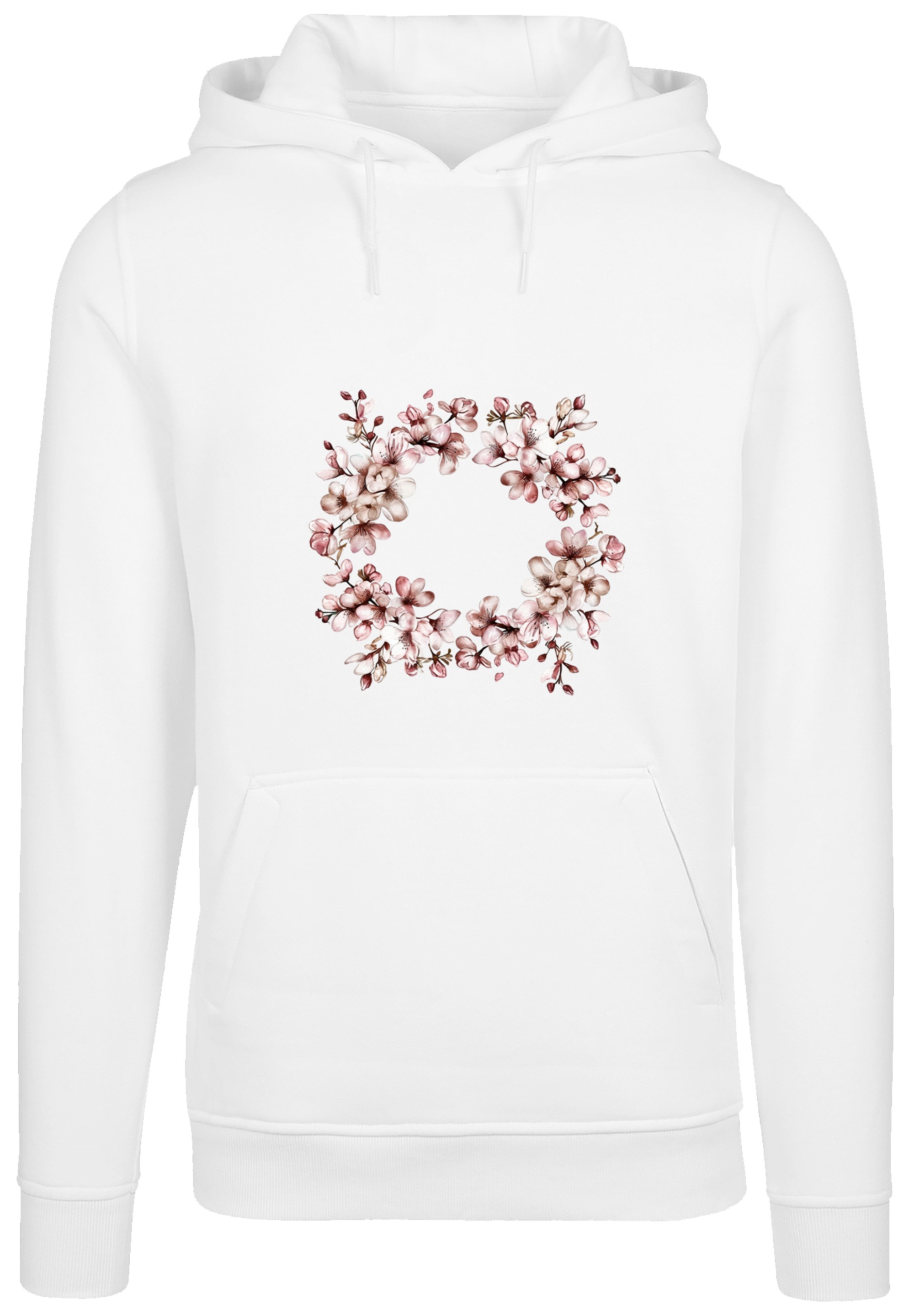 F4NT4STIC Kapuzenpullover »Rosa Frühlings Blumenkranz Dekor«, Premium Qualität