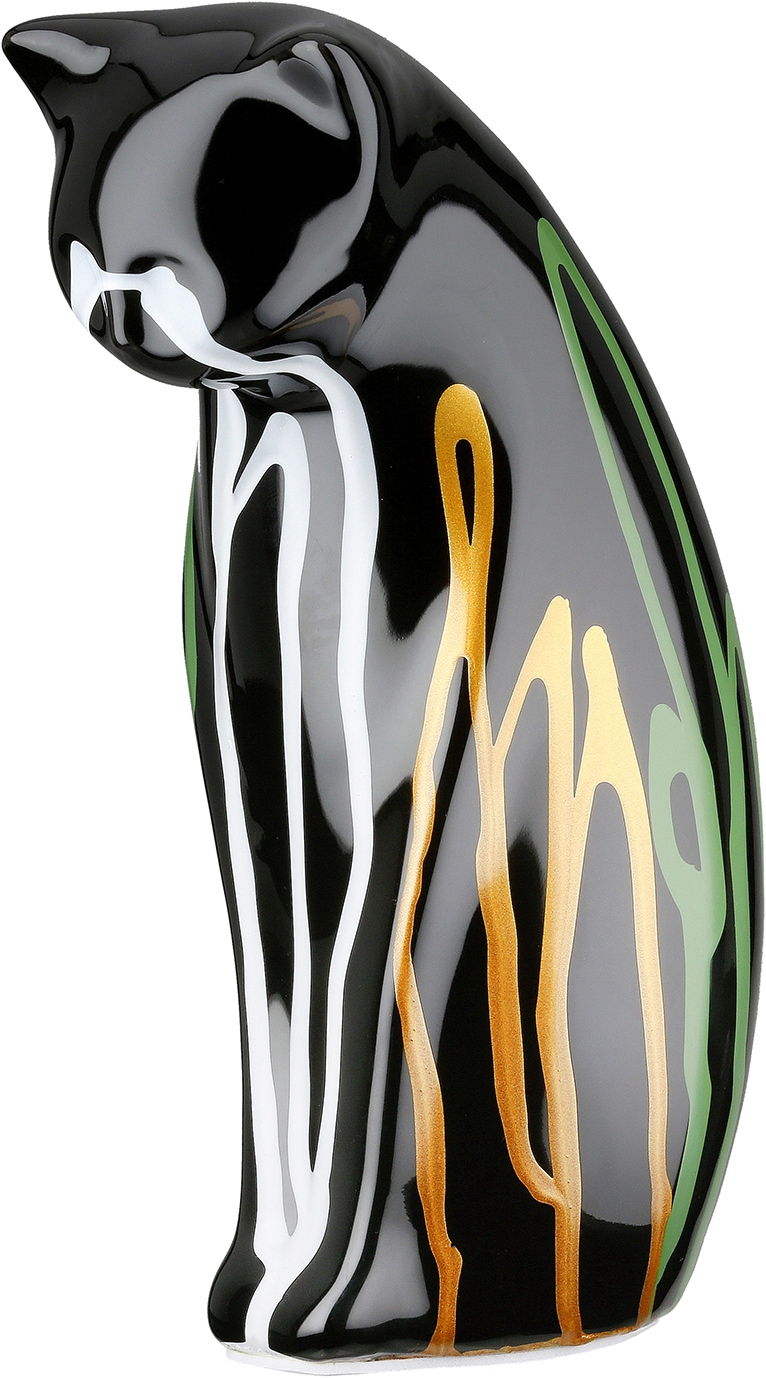 GILDE Skulptur »2tlg. Set Figur Katze Scuro schwarz« Tierfigur Wohnaccessoire Designkatze dekorativ Sammlerfigur
