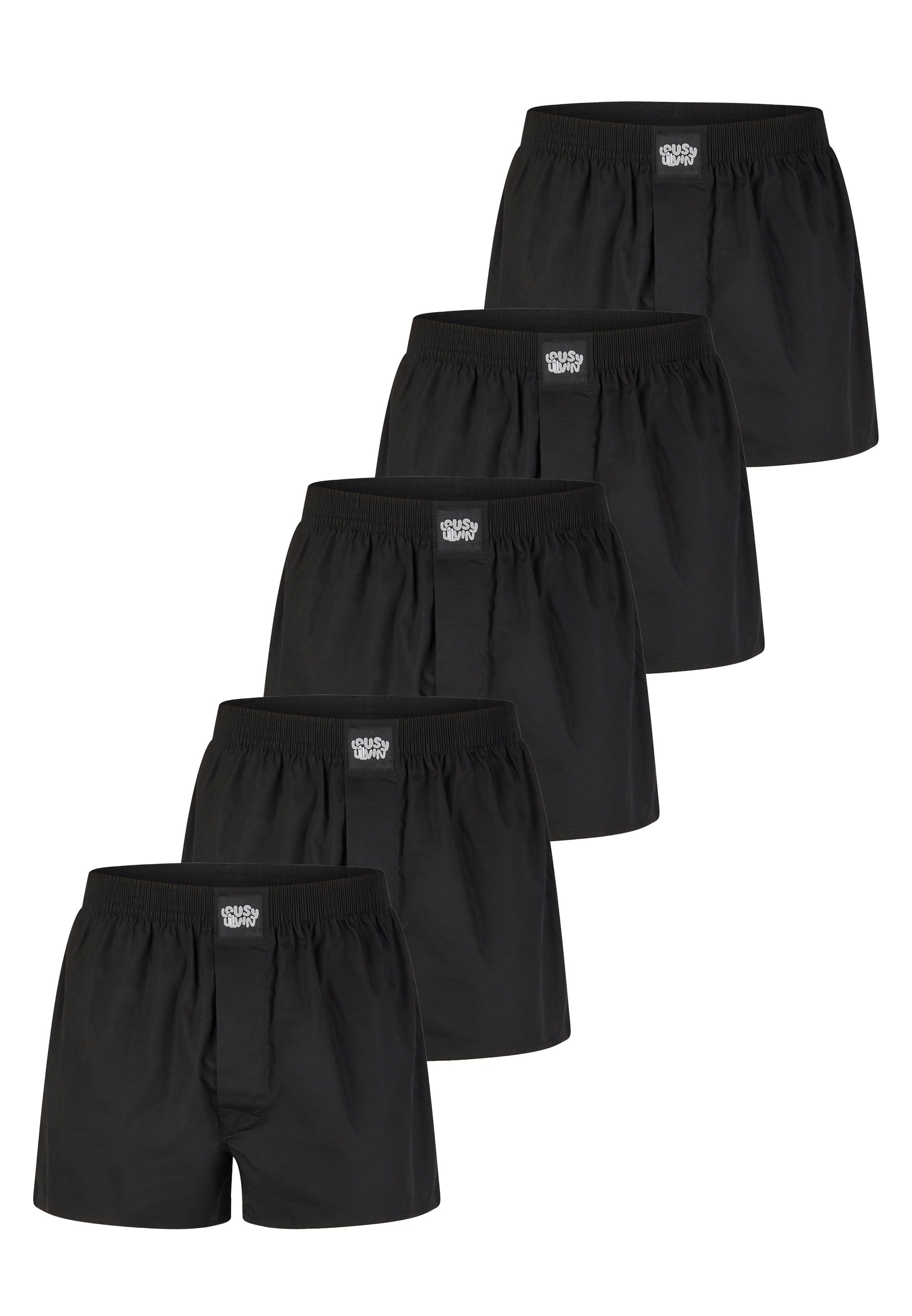 Lousy Livin Boxershorts "Plain 5 Pack Boxershorts", 5er-Pack mit lockerem S günstig online kaufen