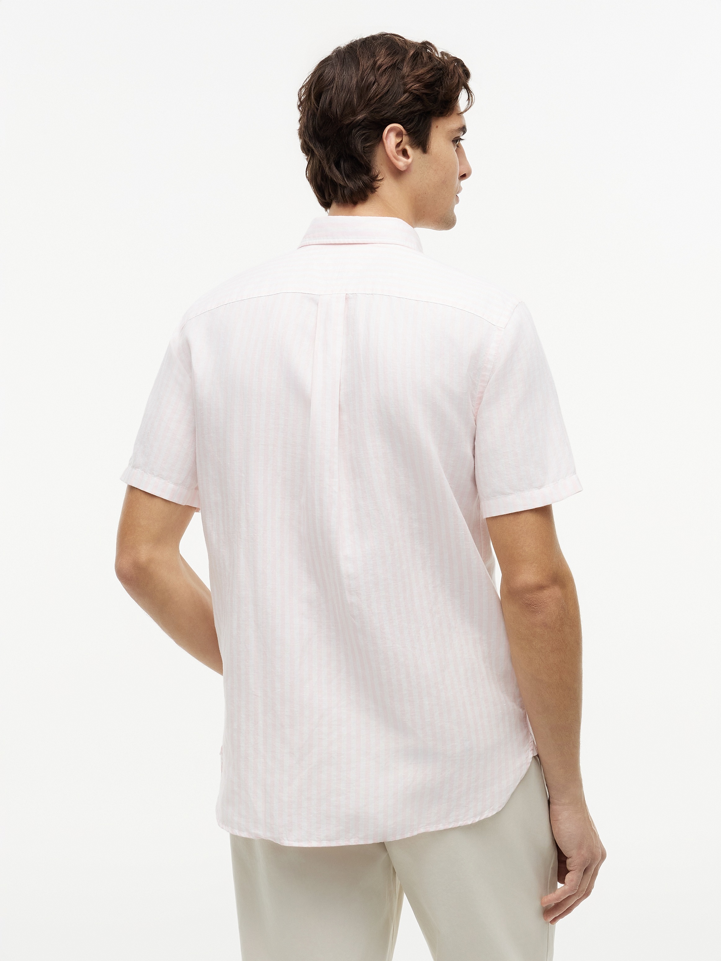 Tommy Hilfiger Kurzarmhemd »LINEN BLEND BENGAL STP SS RF SHT« Regular Fit  aus Leinenmix mit Bengalstreifen