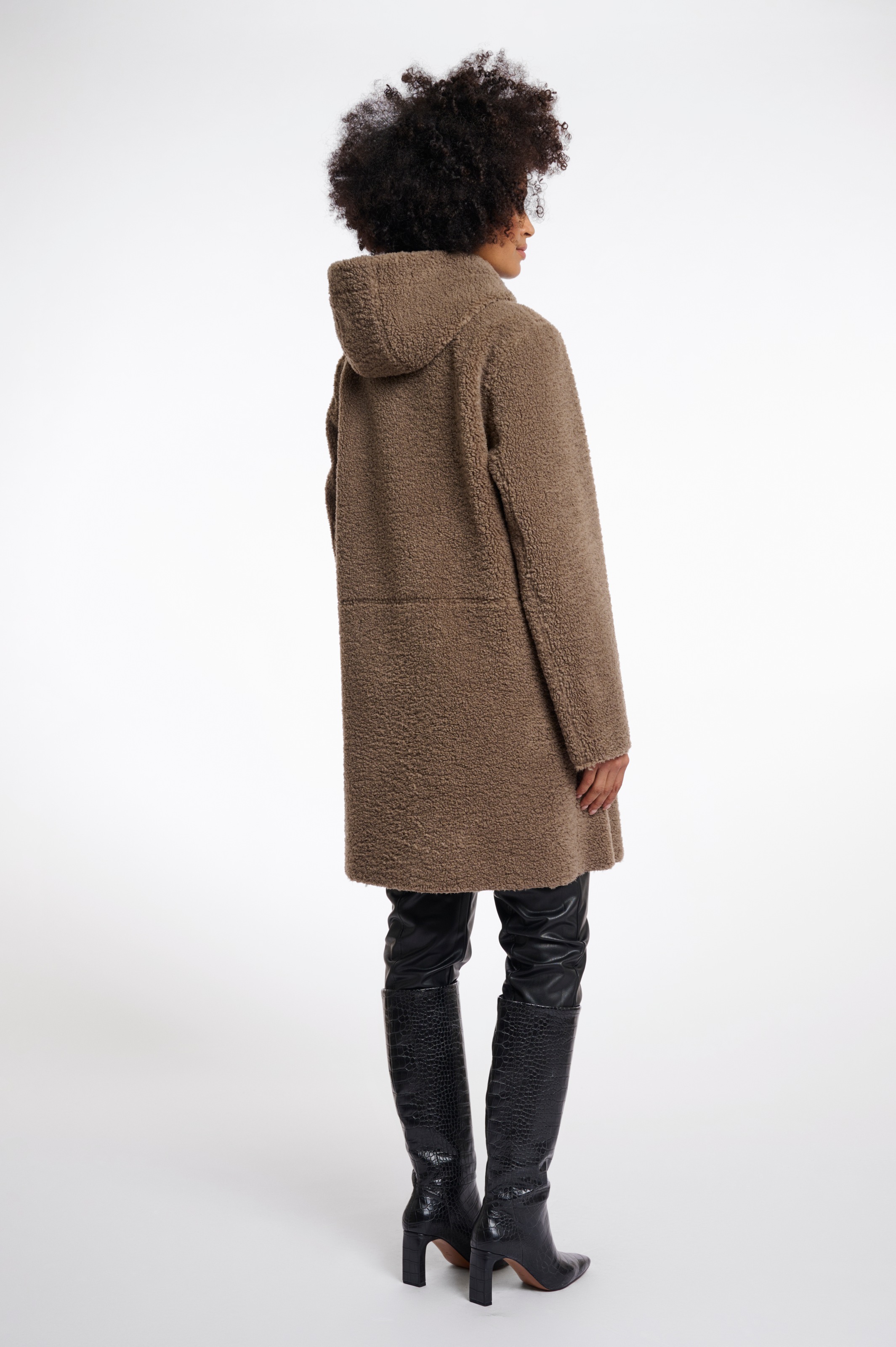 Rino & Pelle Kurzmantel, mit Kunstleder-Details