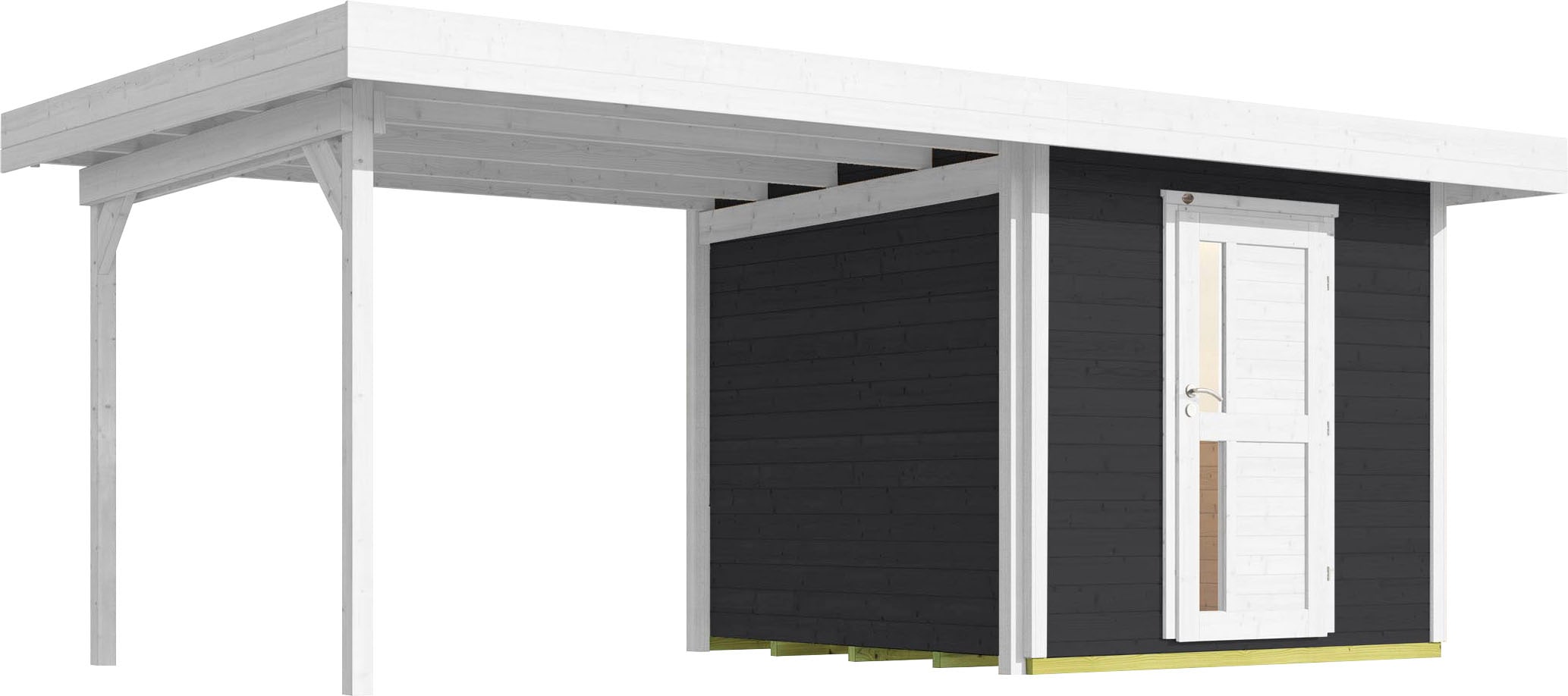 weka Gartenhaus "Designhaus 172 B" mit Anbaudach