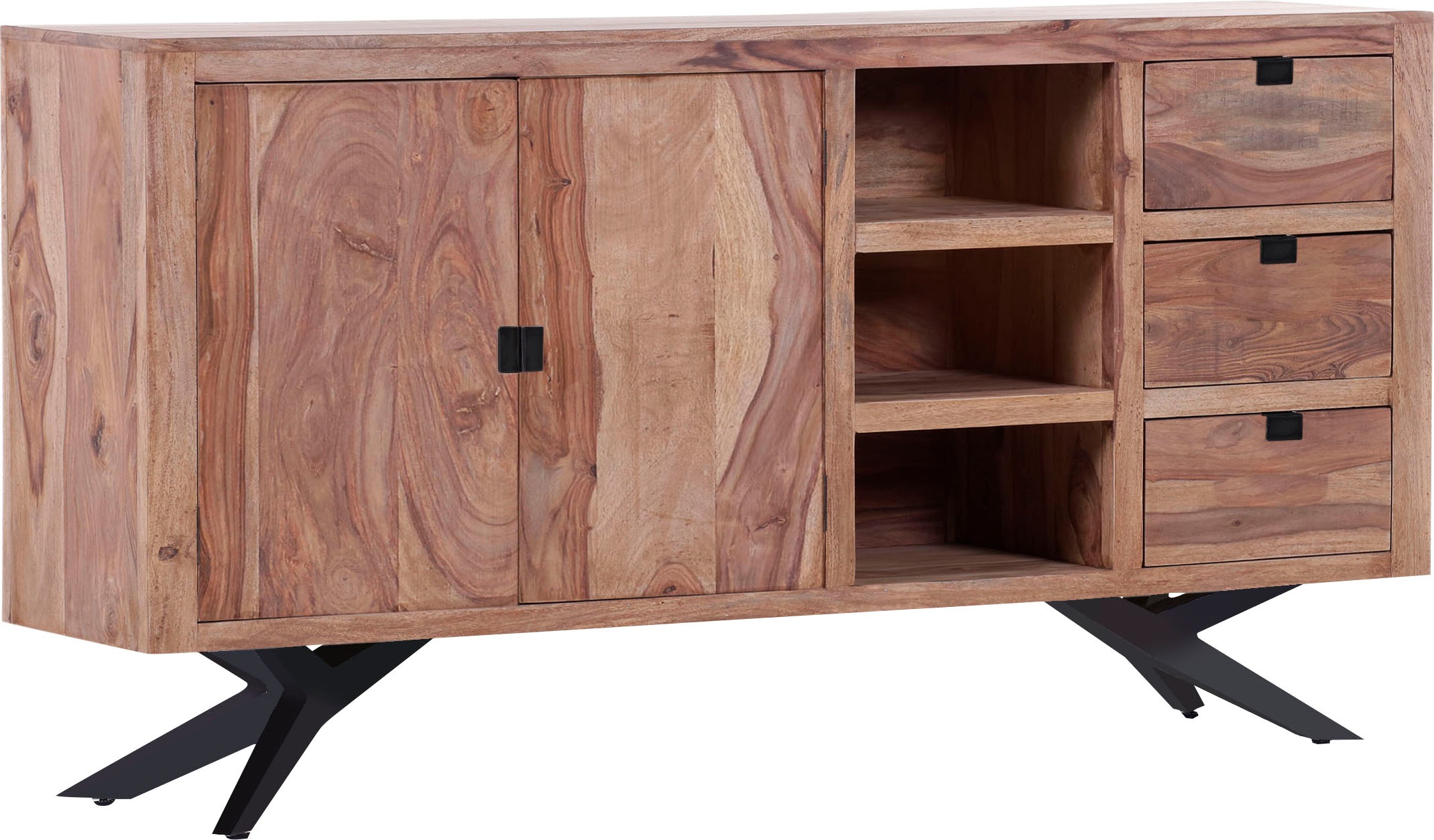 Gutmann Factory Sideboard "Nola", Kommode aus Massivholz Sheesham günstig online kaufen