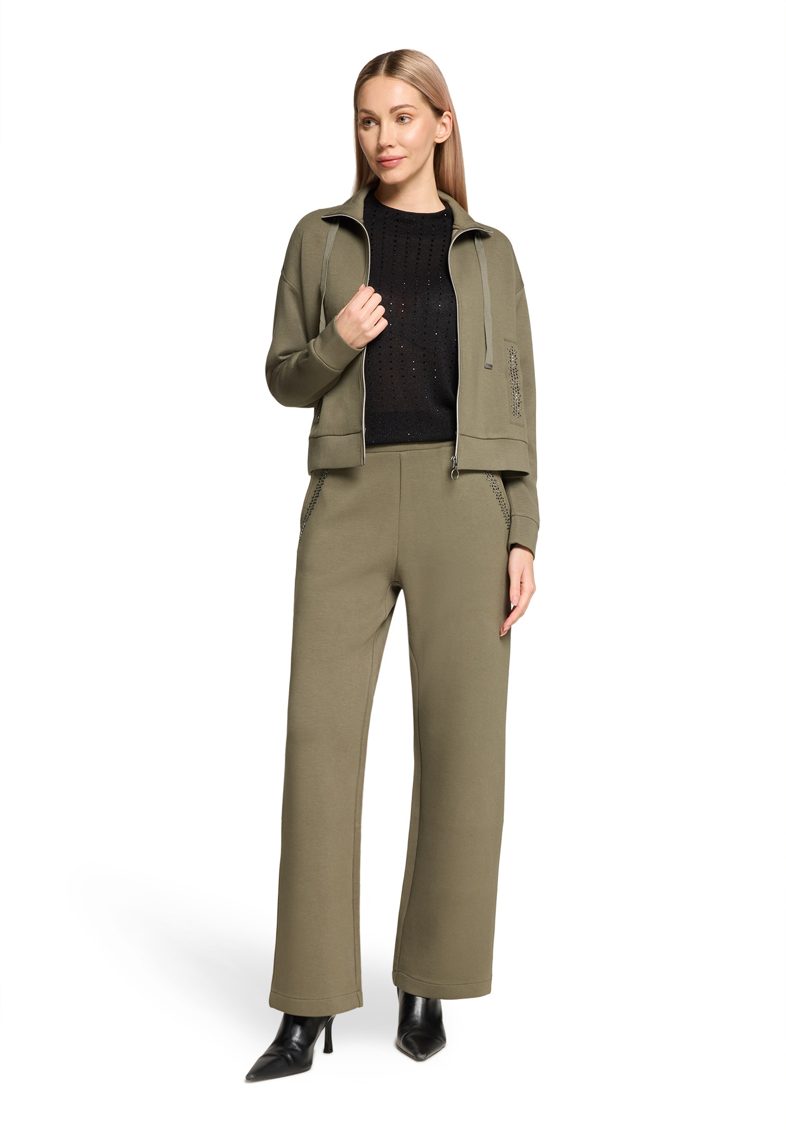 Thumbnail - Betty Barclay Sweatjacke "Damen mit Rippenstruktur"