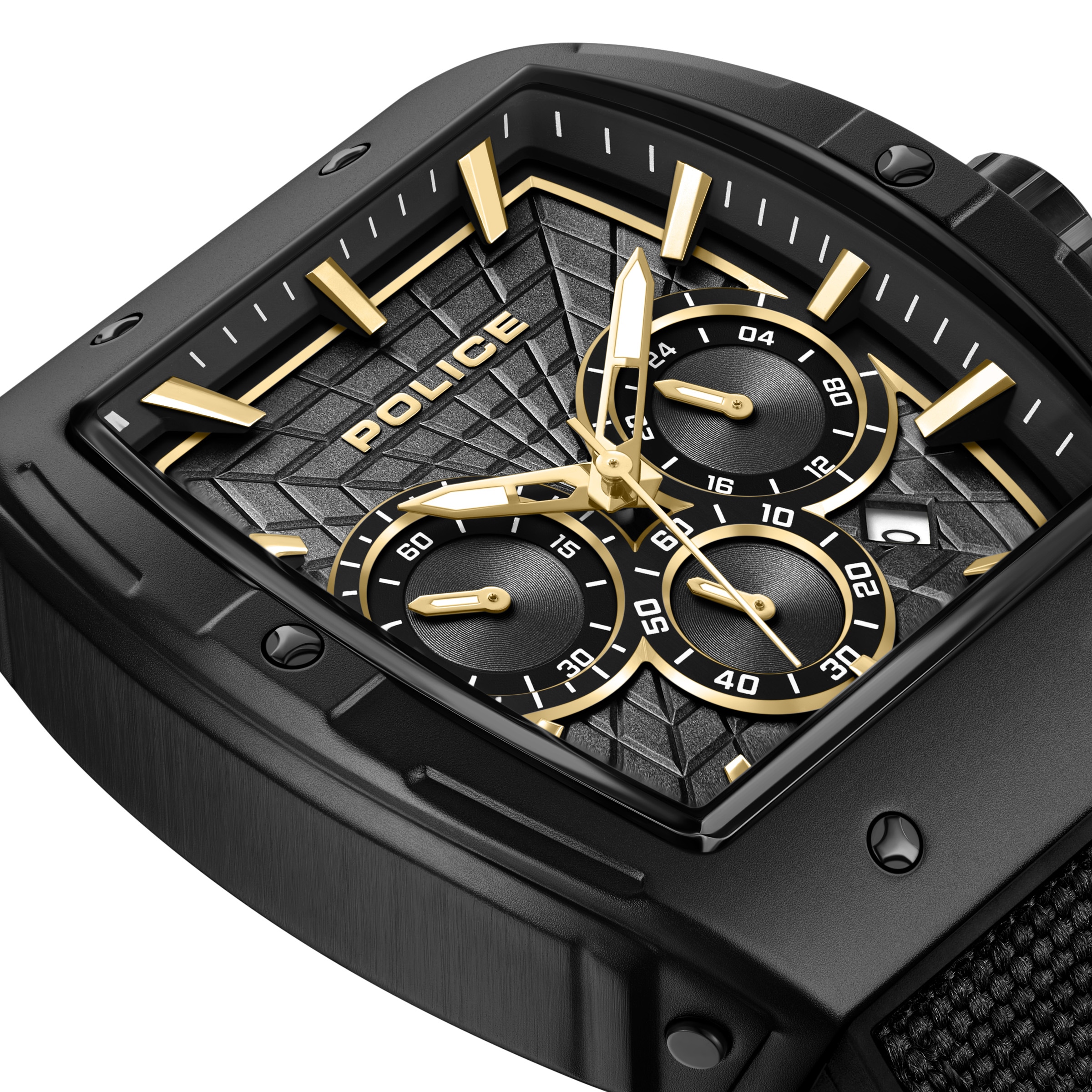 Police Chronograph »Coswig« Quarzuhr, Armbanduhr, Herrenuhr, Silikonarmband, analog, Tag