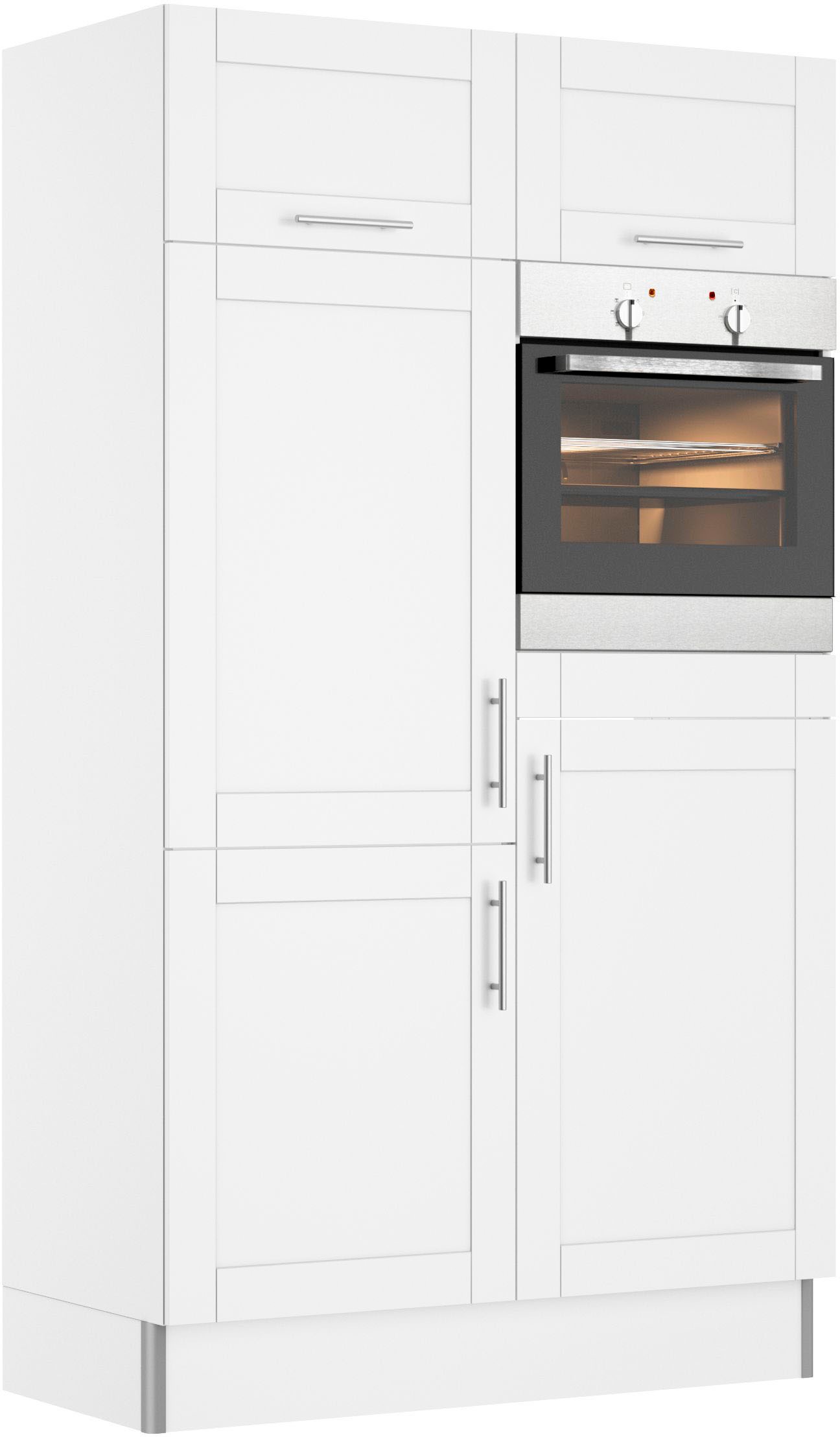 Thumbnail - KOCHSTATION Küche "KS-Ahus, Back-/Kühlmodul", Breite 120 cm, wahlw. mit E-Geräten, Soft Close Funktion, MDF Fronten