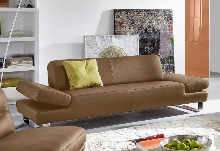 W.SCHILLIG 2-Sitzer "taboo Designsofa mit hohem Sitzkomfort, Breite 202cm, Sitztiefe 59cm" mit Normaltiefe, inklusive Armlehnenverstellung