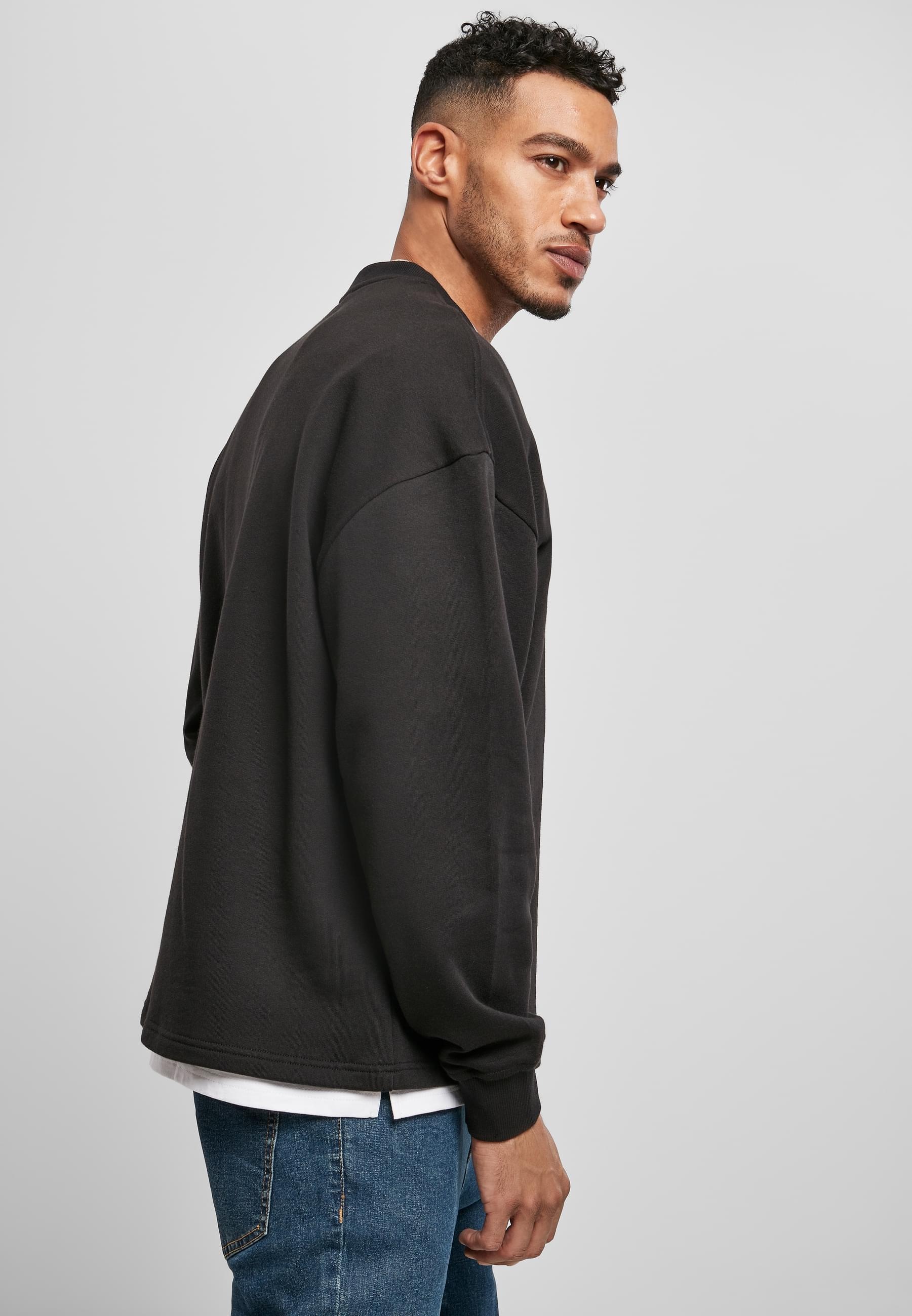 URBAN CLASSICS Rundhalspullover »Urban Classics Herren Organic Oversized Boxy Crew«, (1 tlg.)