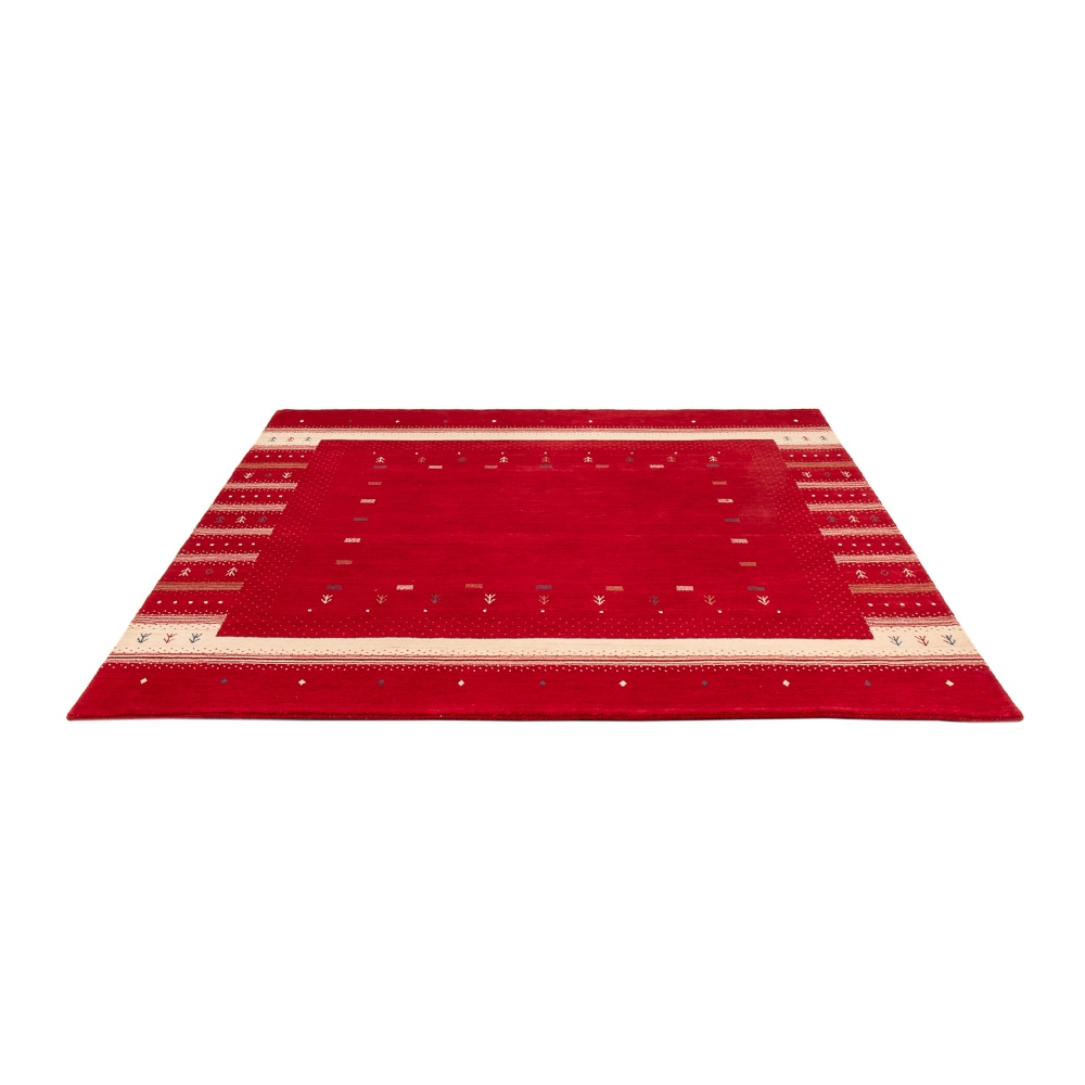 morgenland Wollteppich »Aurora Flair - Gabbeh Teppich - Loribaft Softy«, quadratisch, 1,2 mm Höhe, Sehr weicher Flor