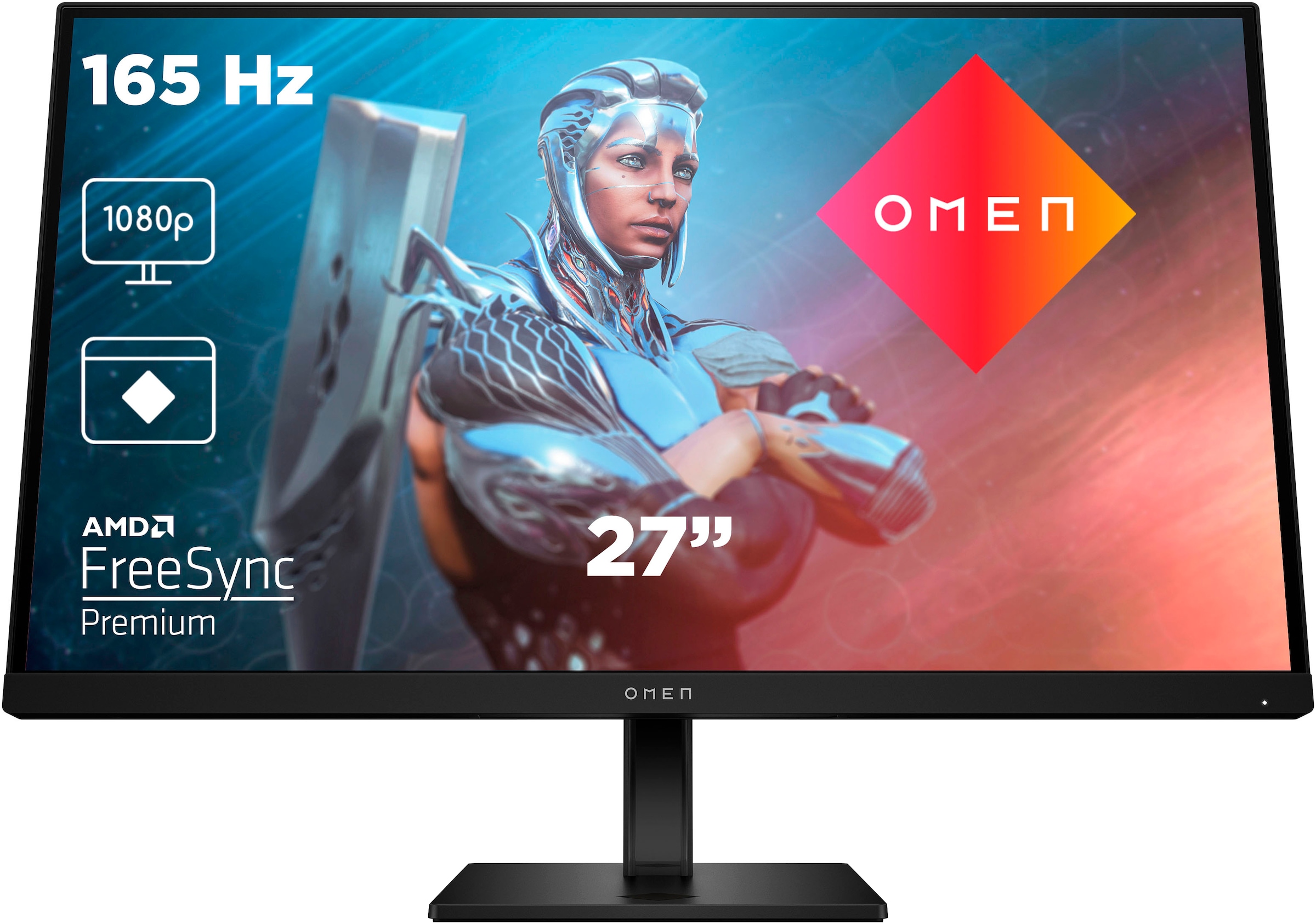 HP Gaming-Monitor "OMEN 27 G2 (HSD-0155-A)", B:61,36cm H:36,43cm T:5,22cm, schwarz, Monitore