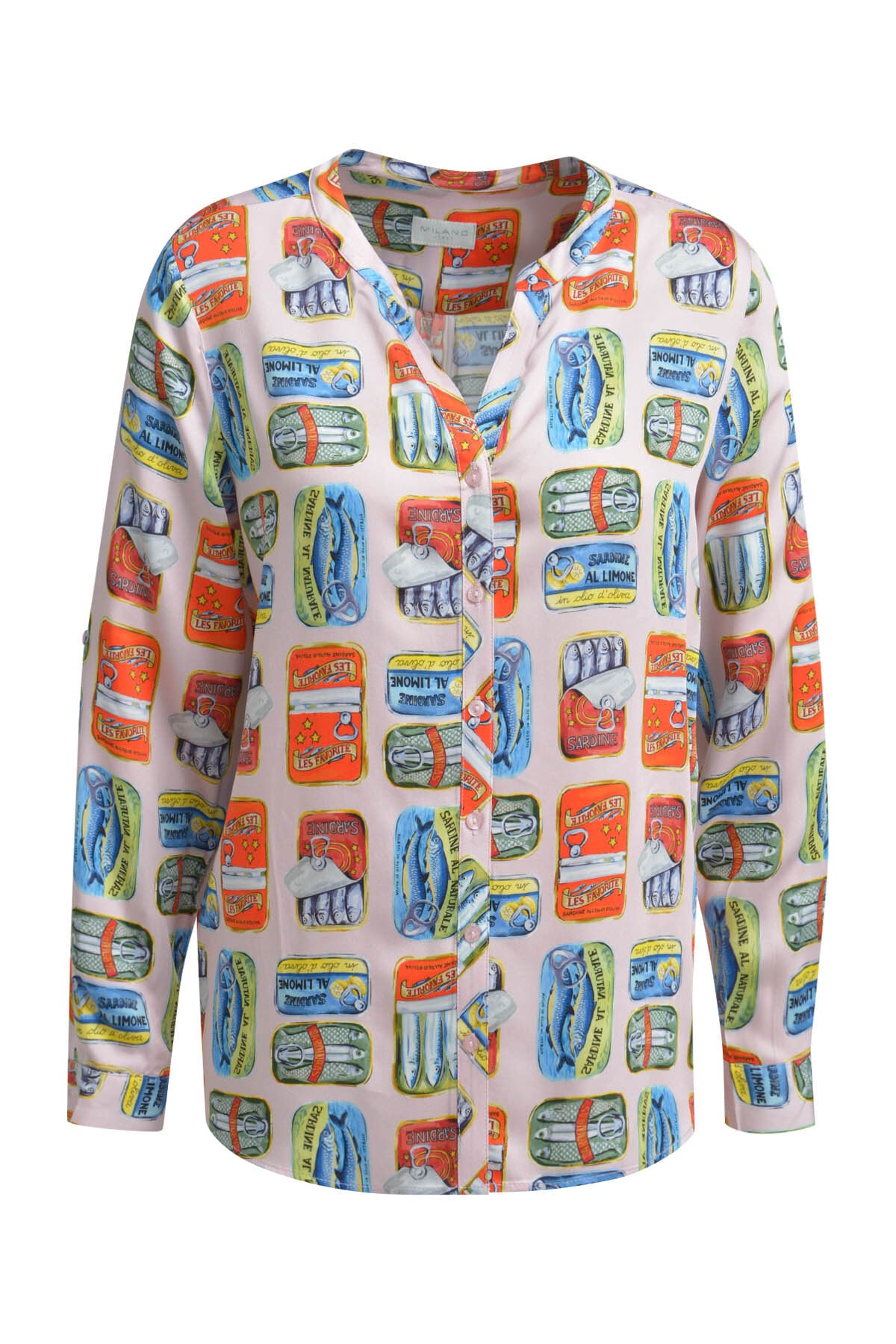 Milano Italy Langarmbluse mit All Over Print