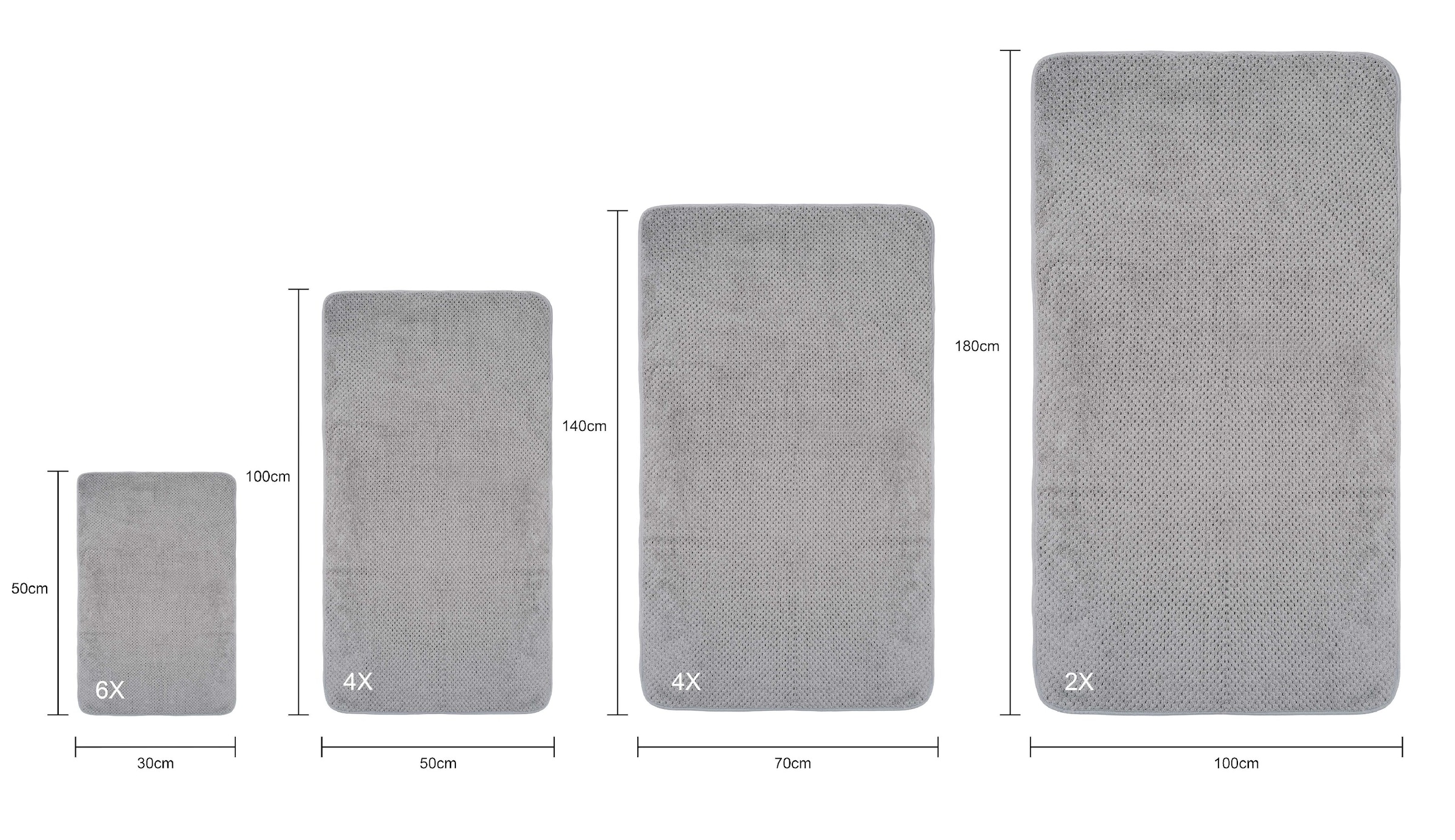 OTTO home Handtücher »Parris, diverse Größen, ideal als Sporthandtuch, Reisehandtuch« sehr leicht, kompakt, schnelltrocknend, Mikrofaser, mit Waffelmuster