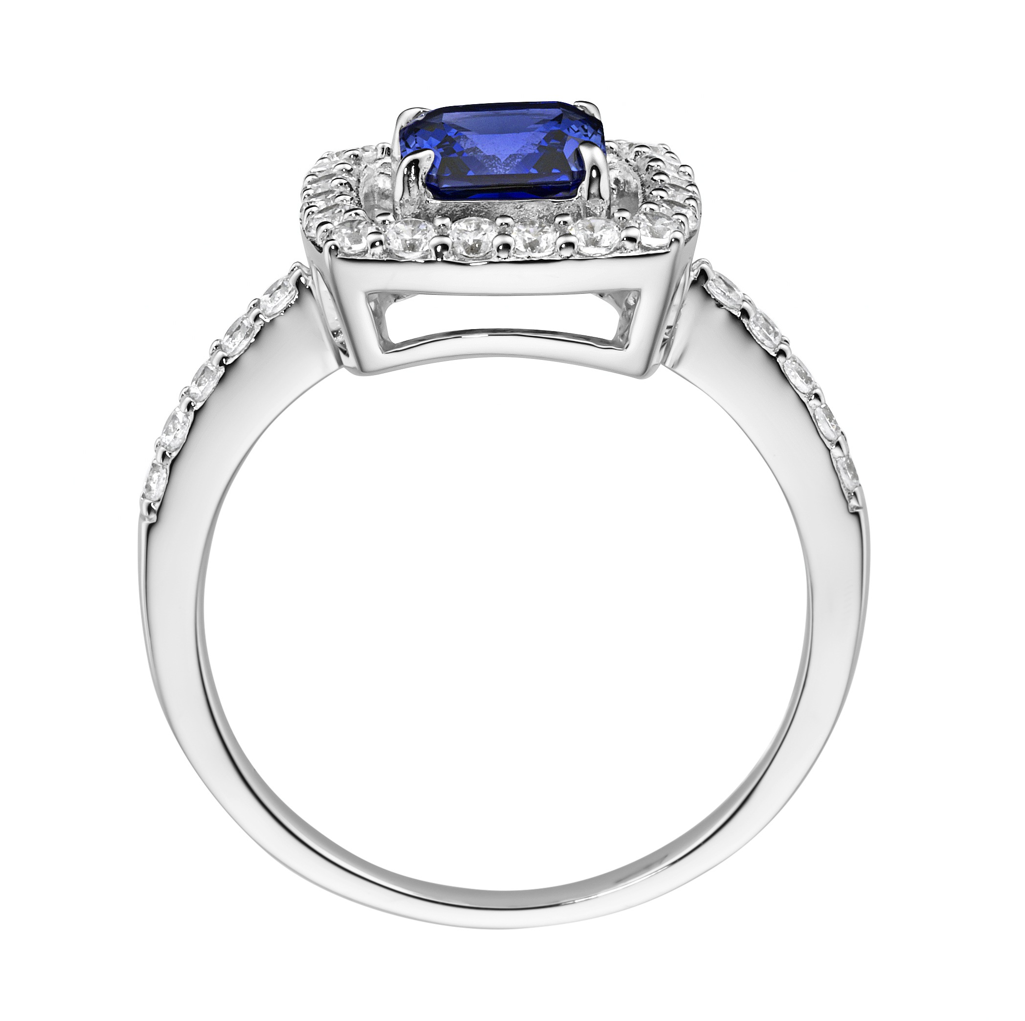 GIORGIO MARTELLO MILANO Silberring »in blau, fuchsia oder lila, Zirkonia weiß, Silber 925«