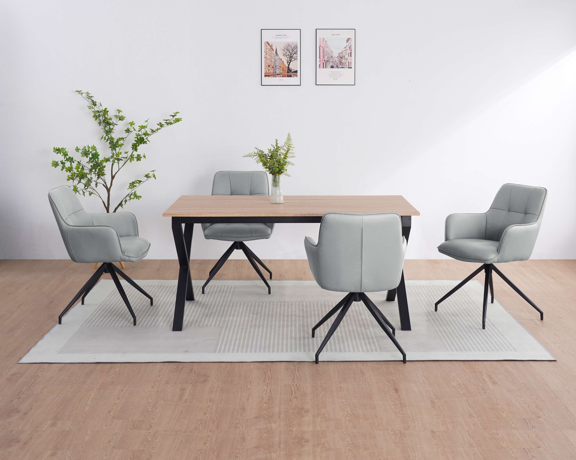 OTTO home Esszimmerstuhl »Cardiff« () 1 Stk.Sitzschale 360° drehbar, Kunstleder Bezug, Sitzhöhe 49 cm