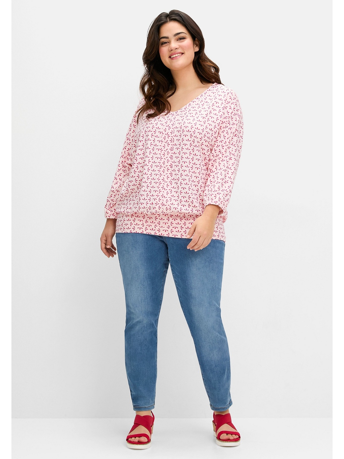 Sheego 3/4-Arm-Shirt »Große Größen«