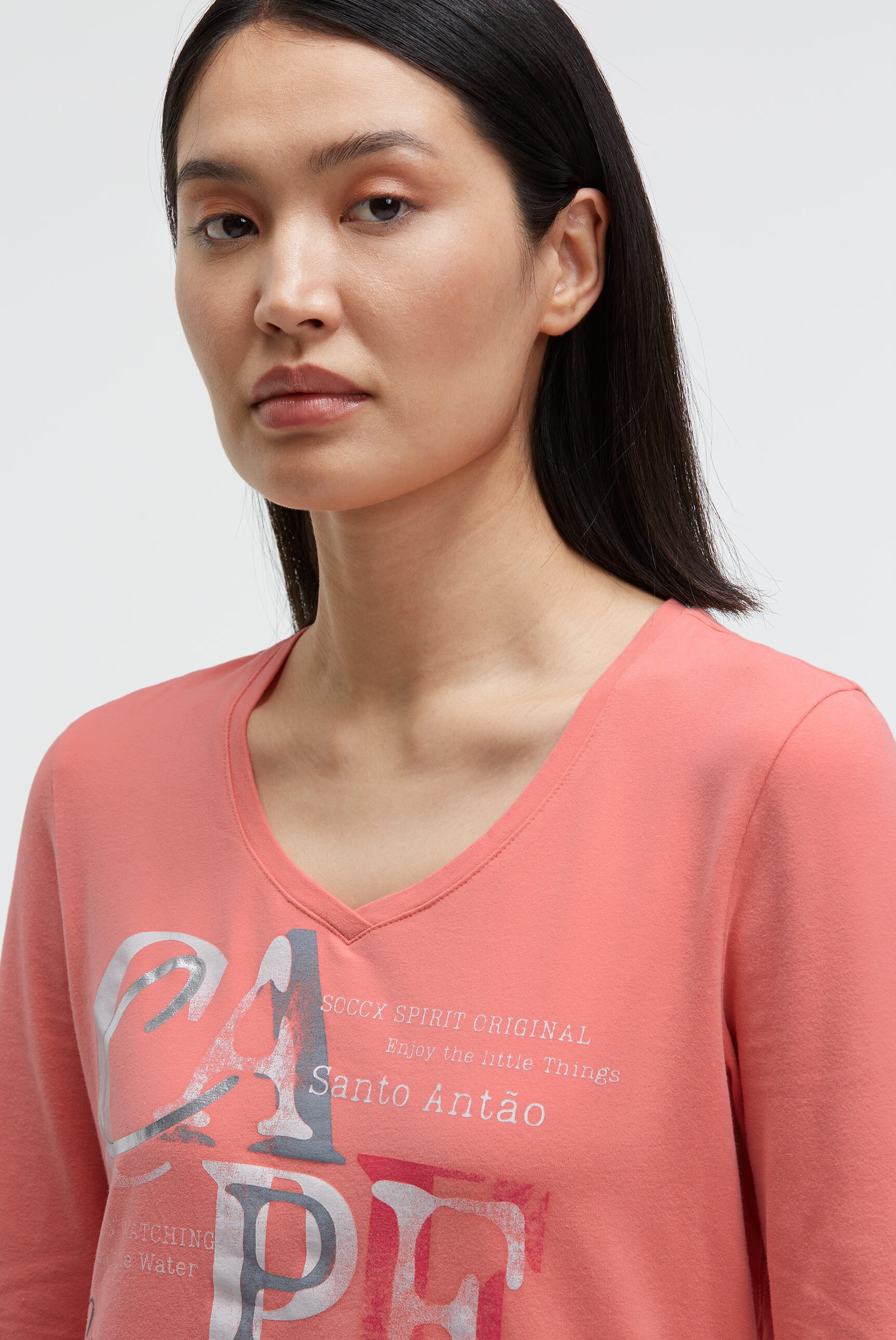 SOCCX V-Shirt mit Baumwolle