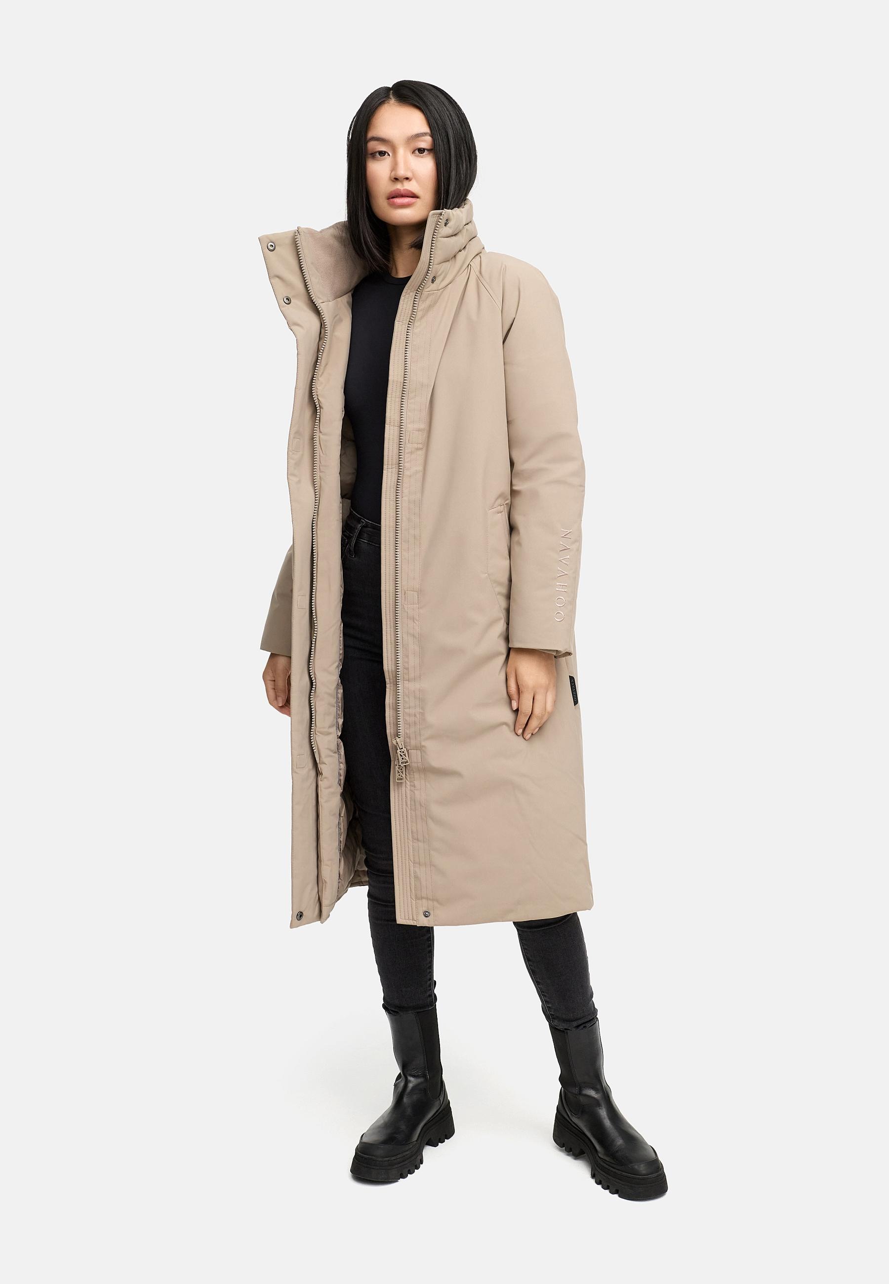 Navahoo Wintermantel »Traumblüte 14«, Warmer Parka mit Stehkragen