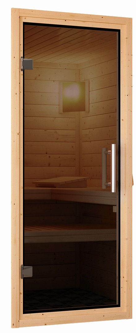 Karibu Sauna »Sanna 2«, 9-kW-Ofen mit integrierter Steuerung