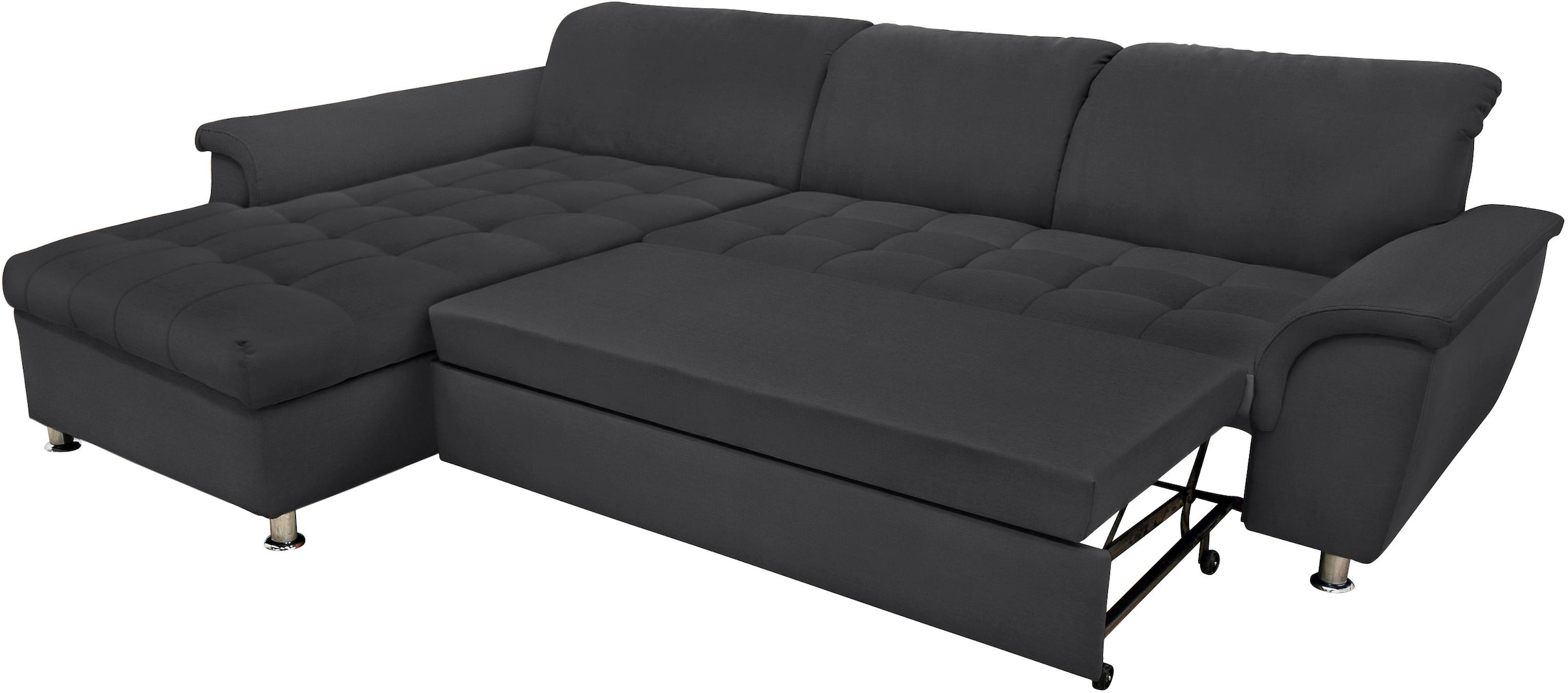 DOMO collection Ecksofa Franzi, wahlweise mit Bettfunktion, Bettkasten und Kopfteilverstellung